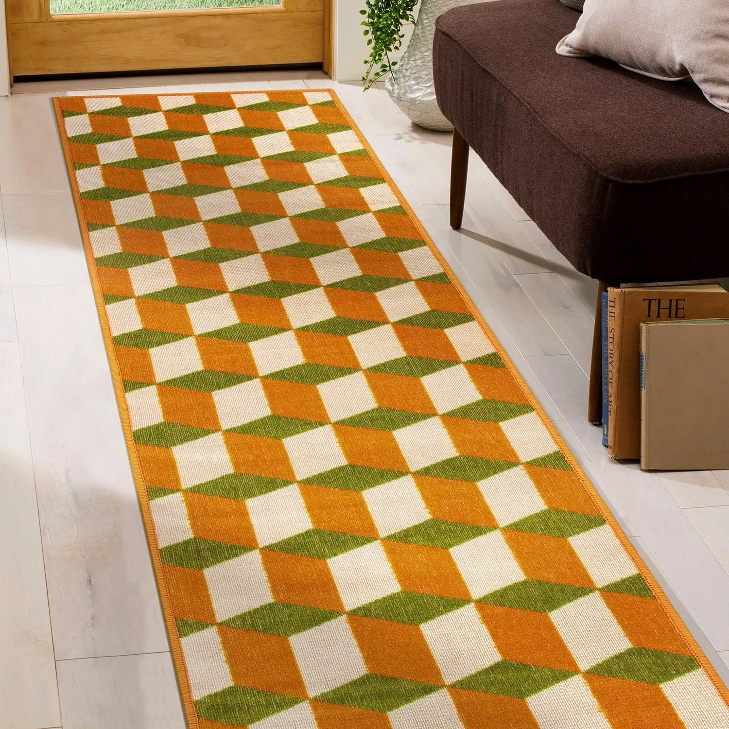 Contemporary Geometric Flatweave Indoor/Outdoor Area Rug