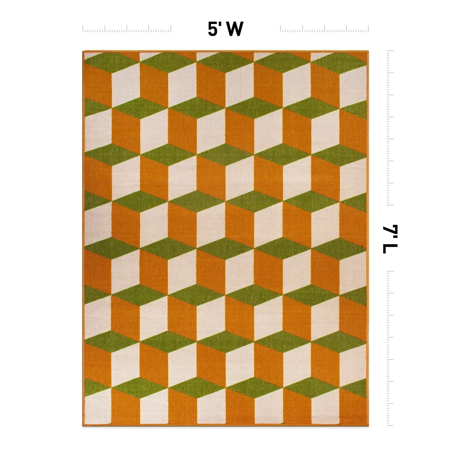 Contemporary Geometric Flatweave Indoor/Outdoor Area Rug