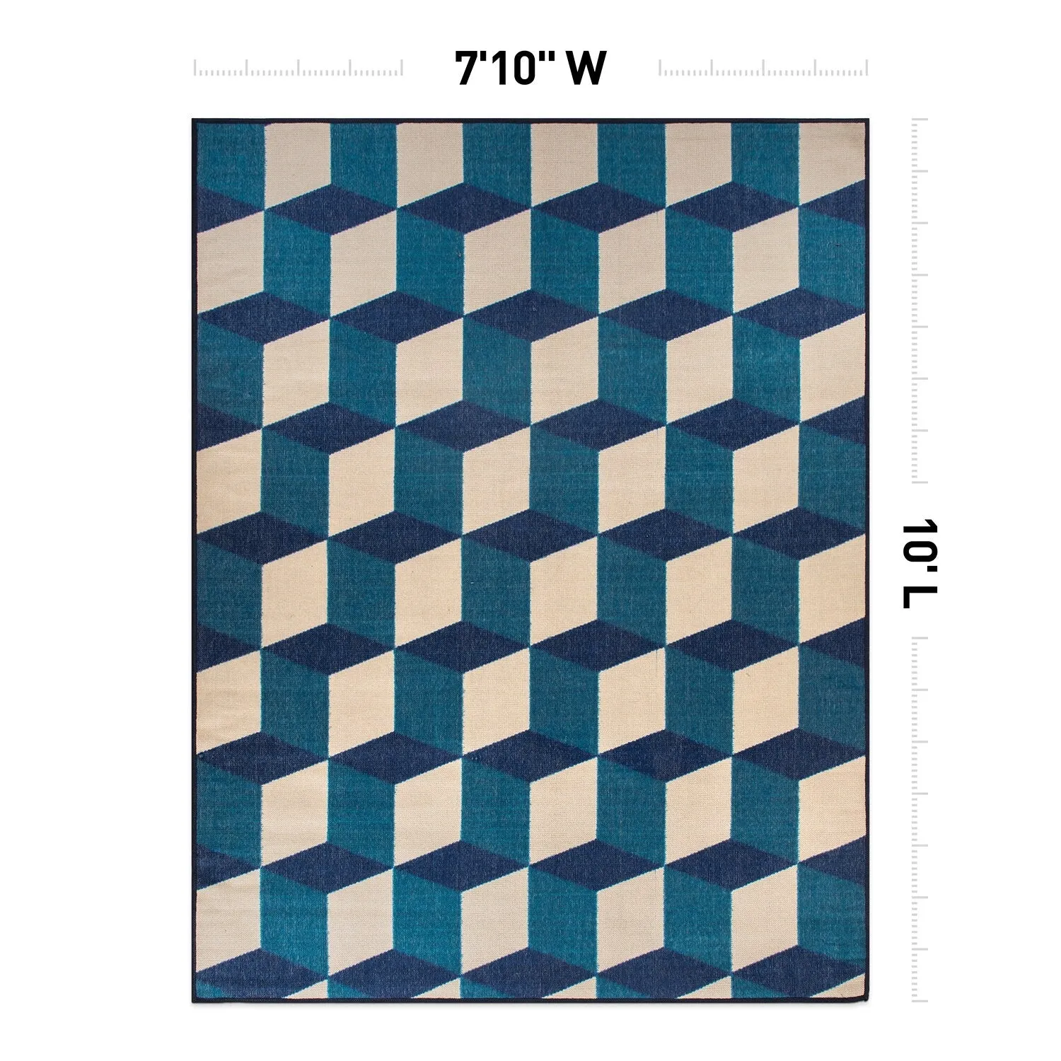Contemporary Geometric Flatweave Indoor/Outdoor Area Rug
