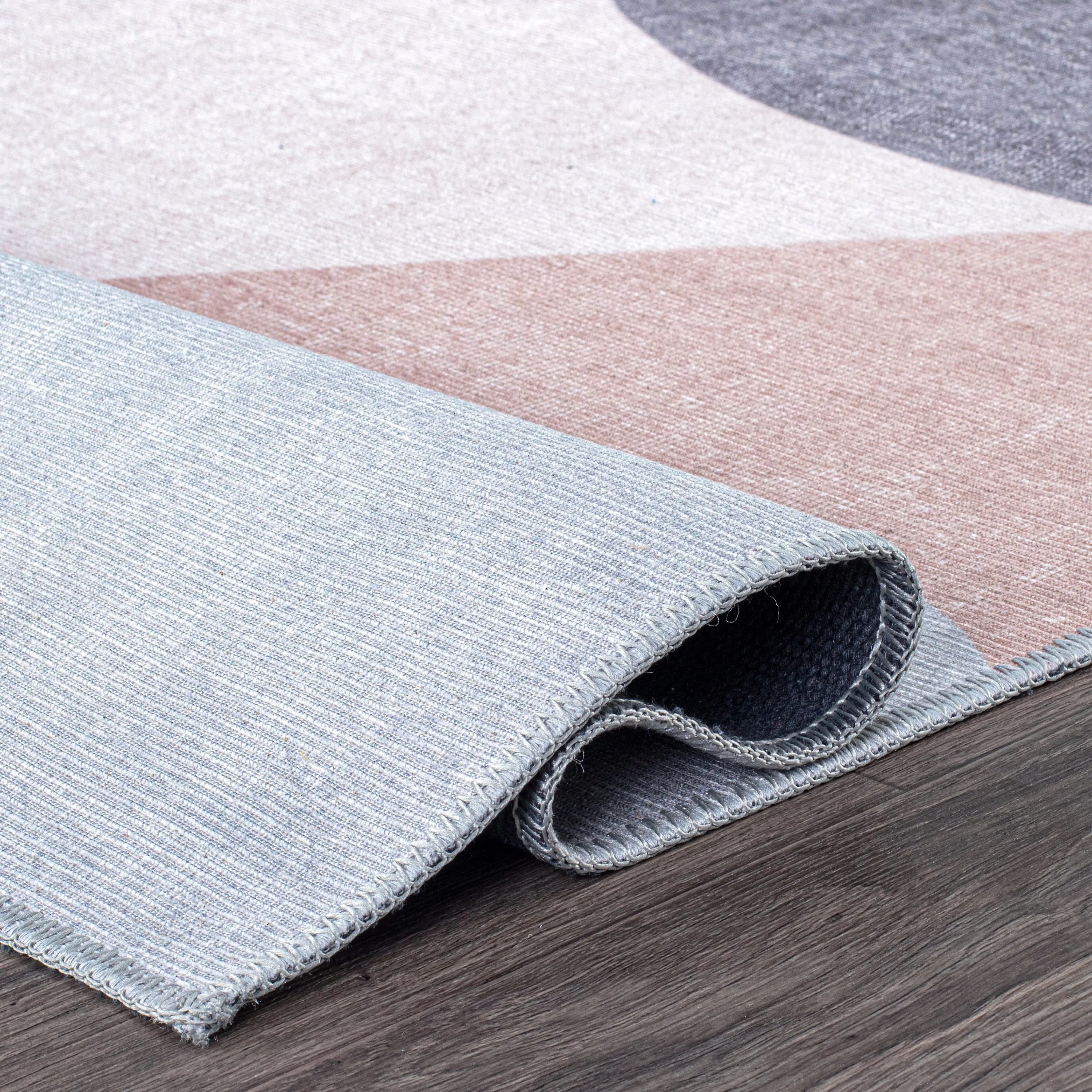 Contemporary Geometric Machine Washable Area Rug