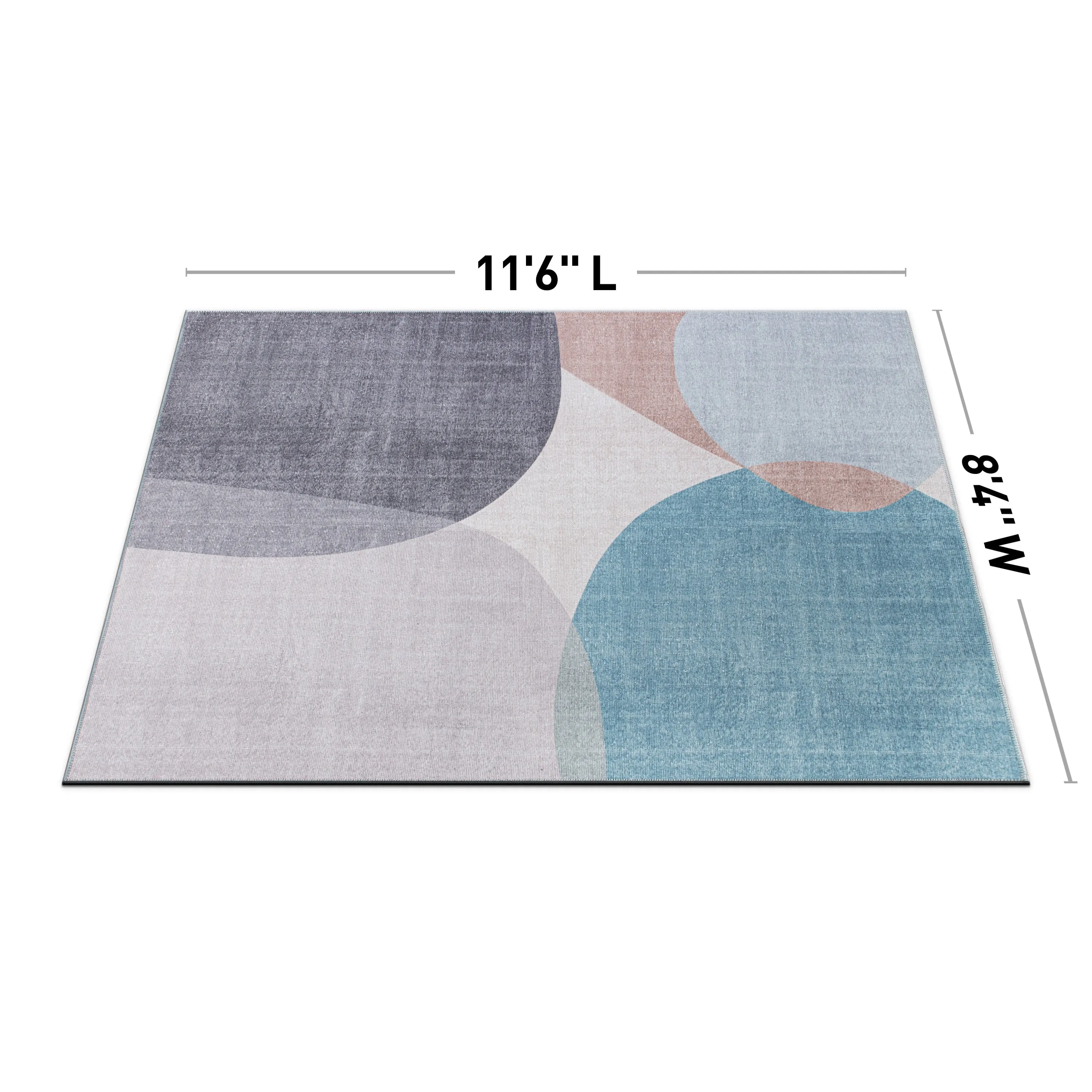 Contemporary Geometric Machine Washable Area Rug