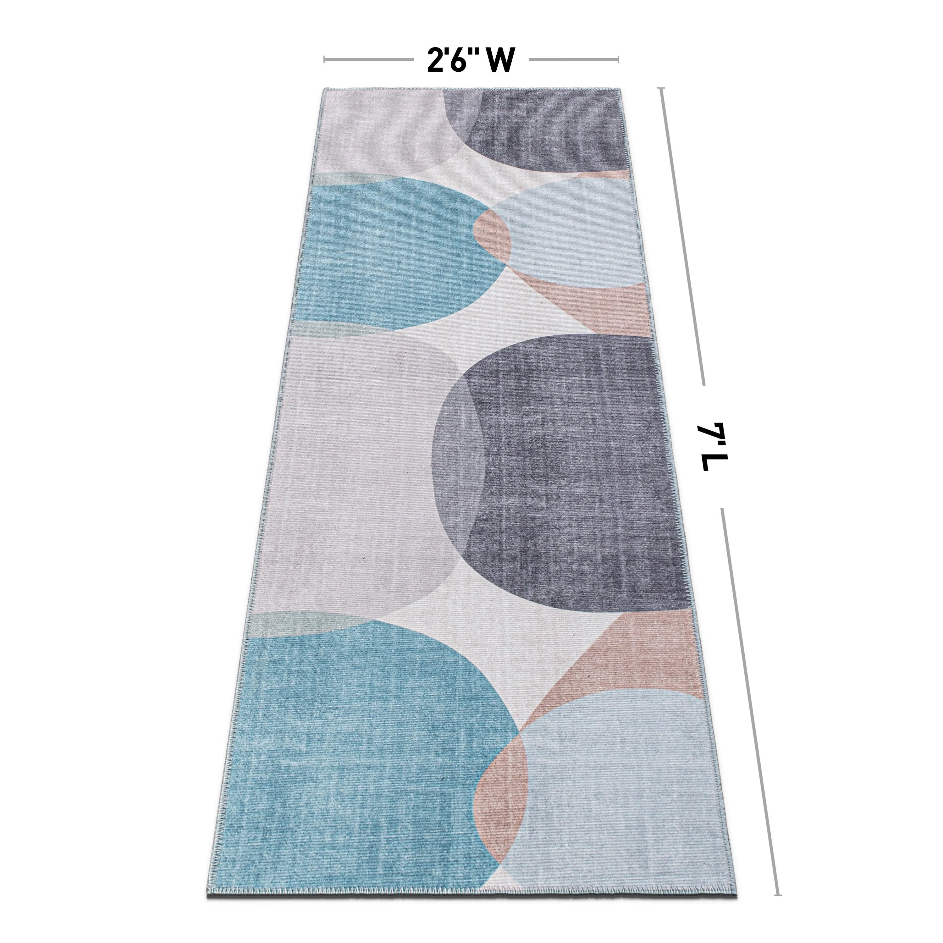 Contemporary Geometric Machine Washable Area Rug
