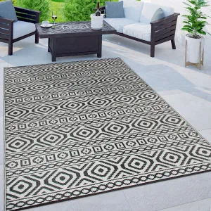 Contemporary Geometric Reversible Plastic Outdoor Rugs