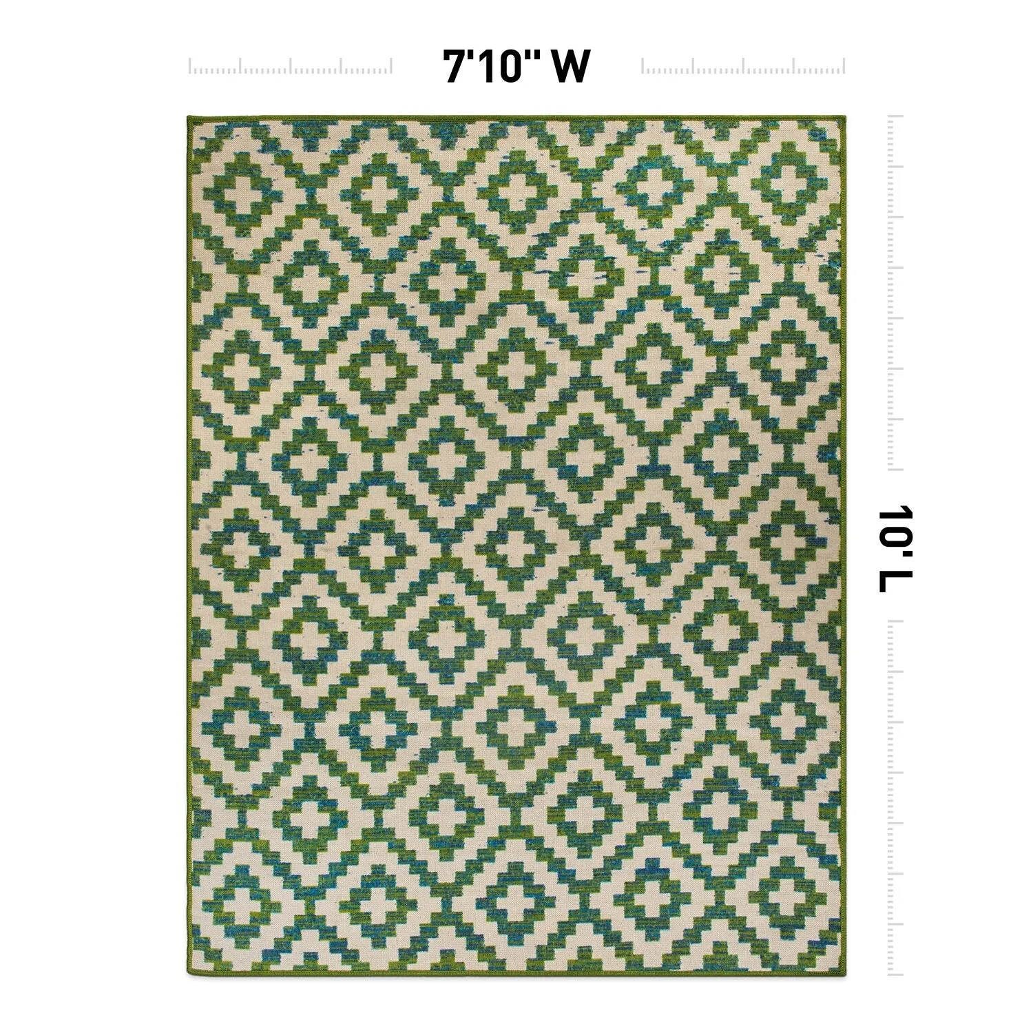 Contemporary Geometric Trellis Indoor/Outdoor Area Rug