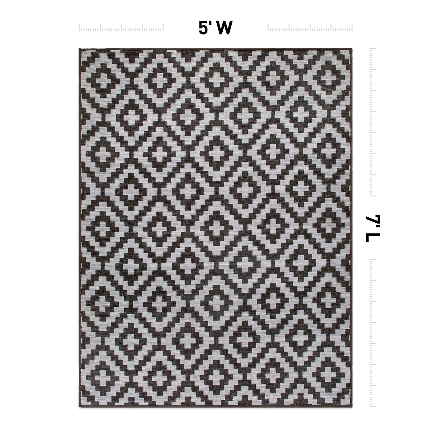 Contemporary Geometric Trellis Indoor/Outdoor Area Rug