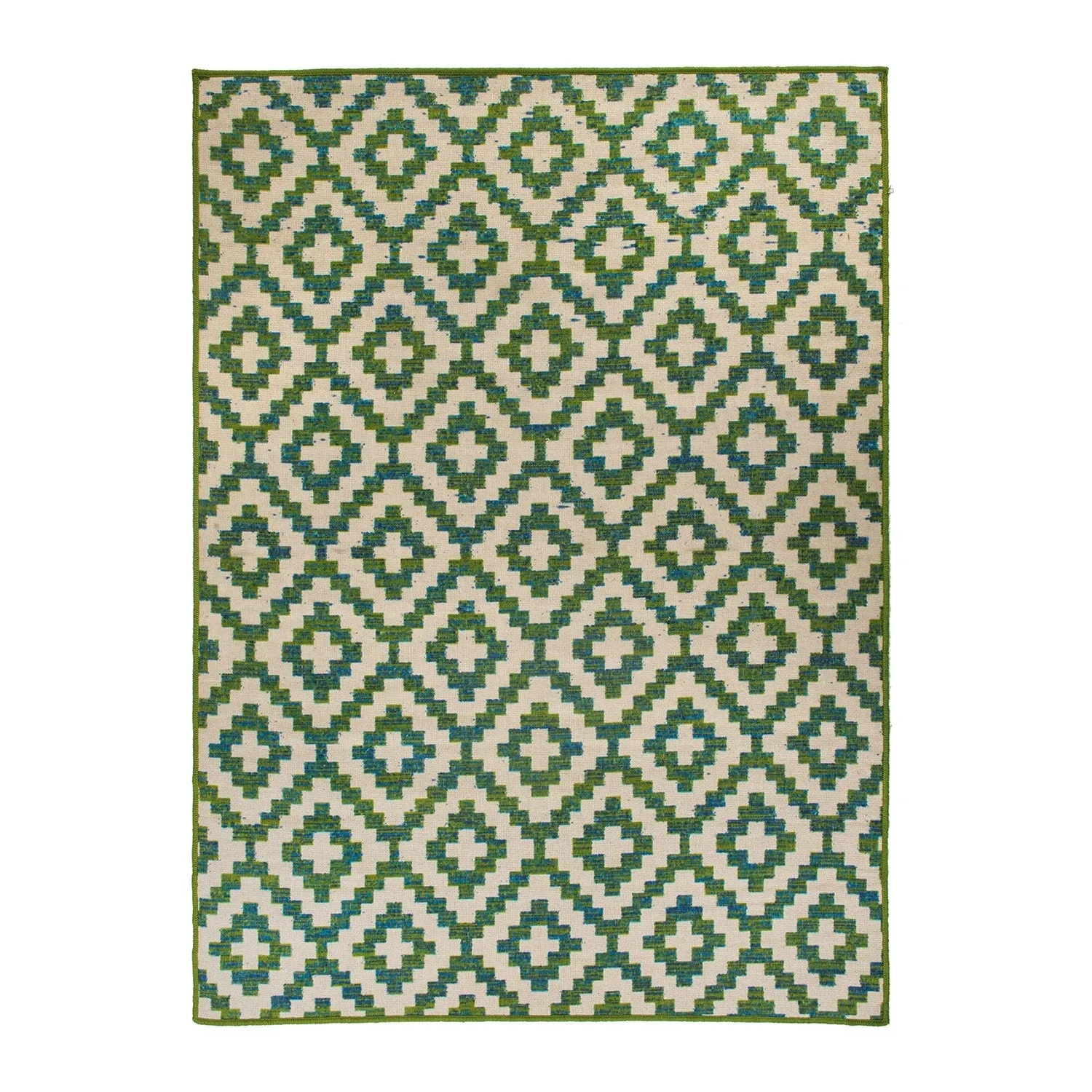 Contemporary Geometric Trellis Indoor/Outdoor Area Rug