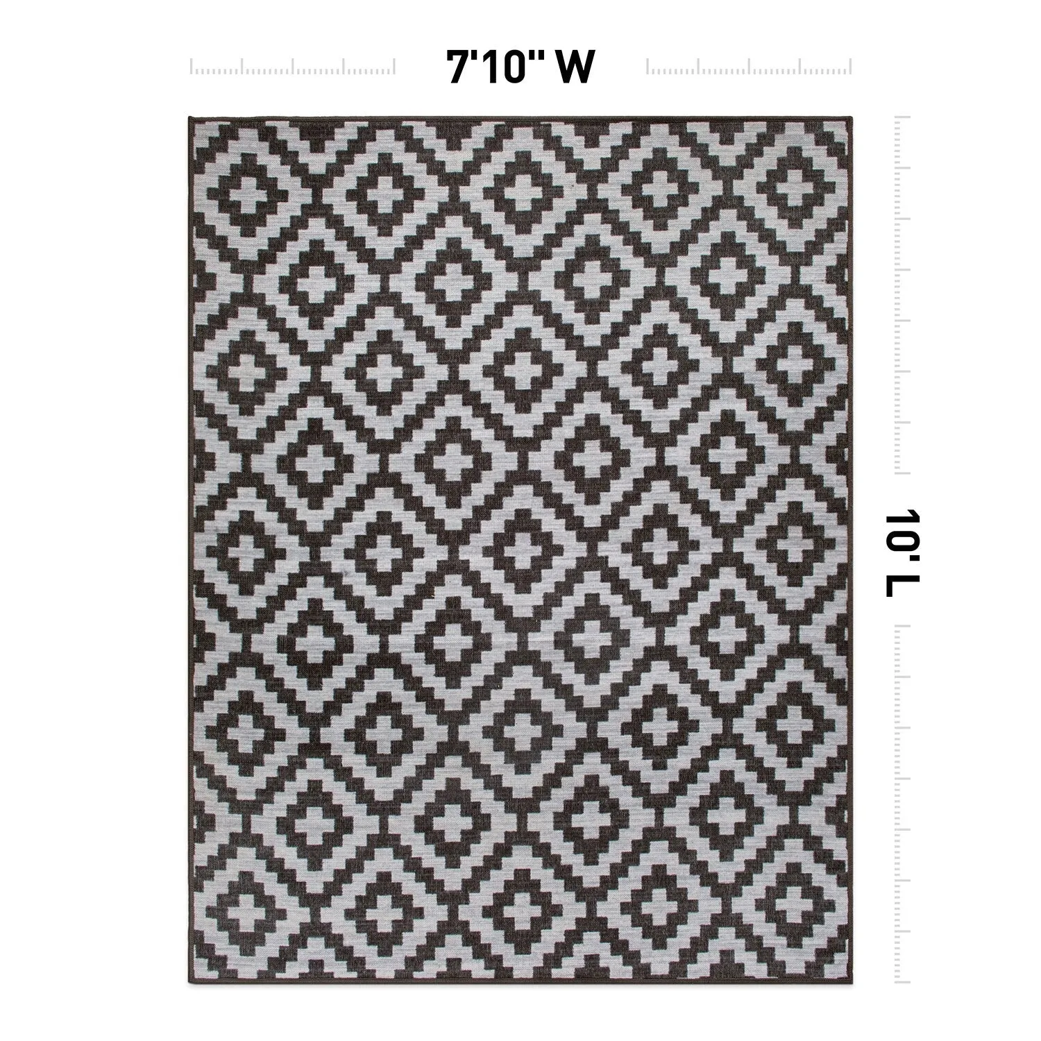 Contemporary Geometric Trellis Indoor/Outdoor Area Rug