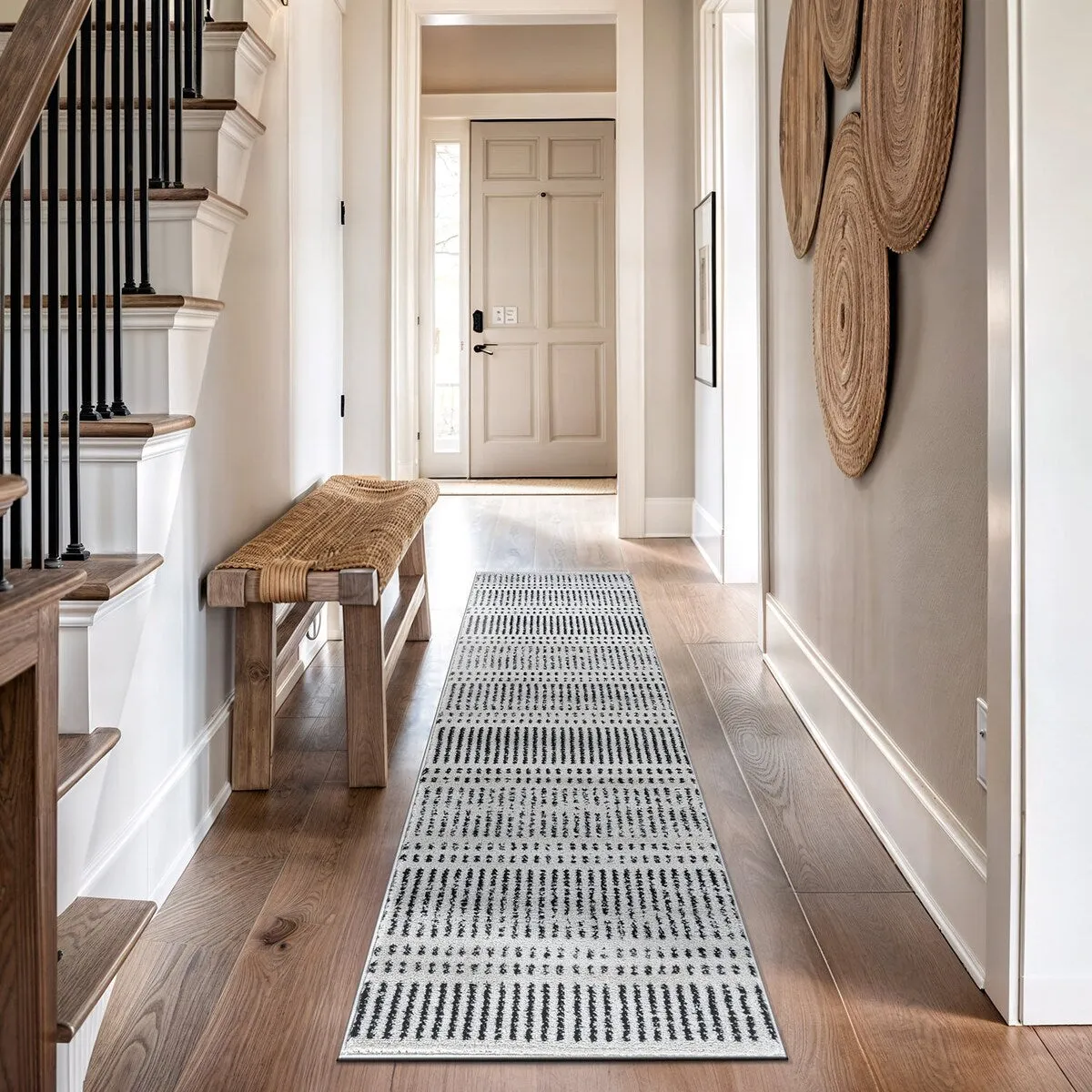 Contemporary Minimalistic Stripe LInes Area Rug