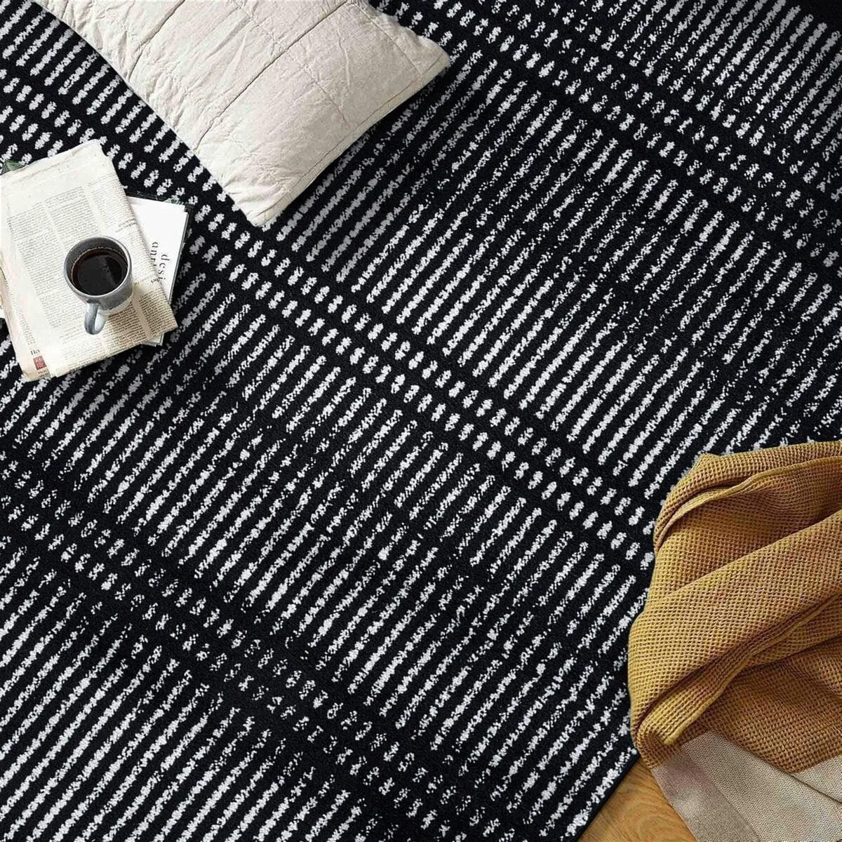 Contemporary Minimalistic Stripe LInes Area Rug