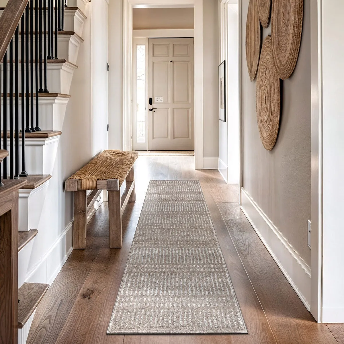 Contemporary Minimalistic Stripe LInes Area Rug