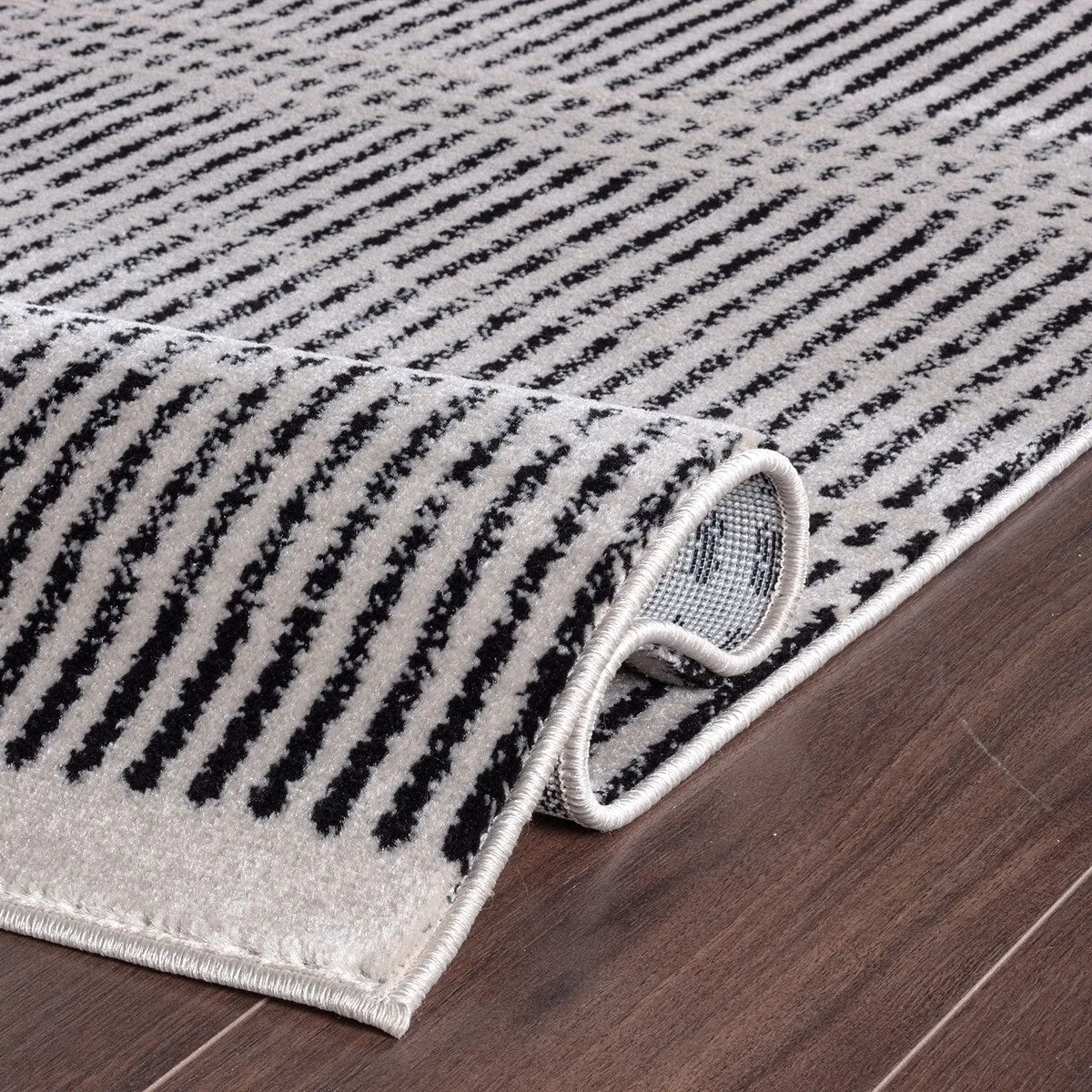 Contemporary Minimalistic Stripe LInes Area Rug