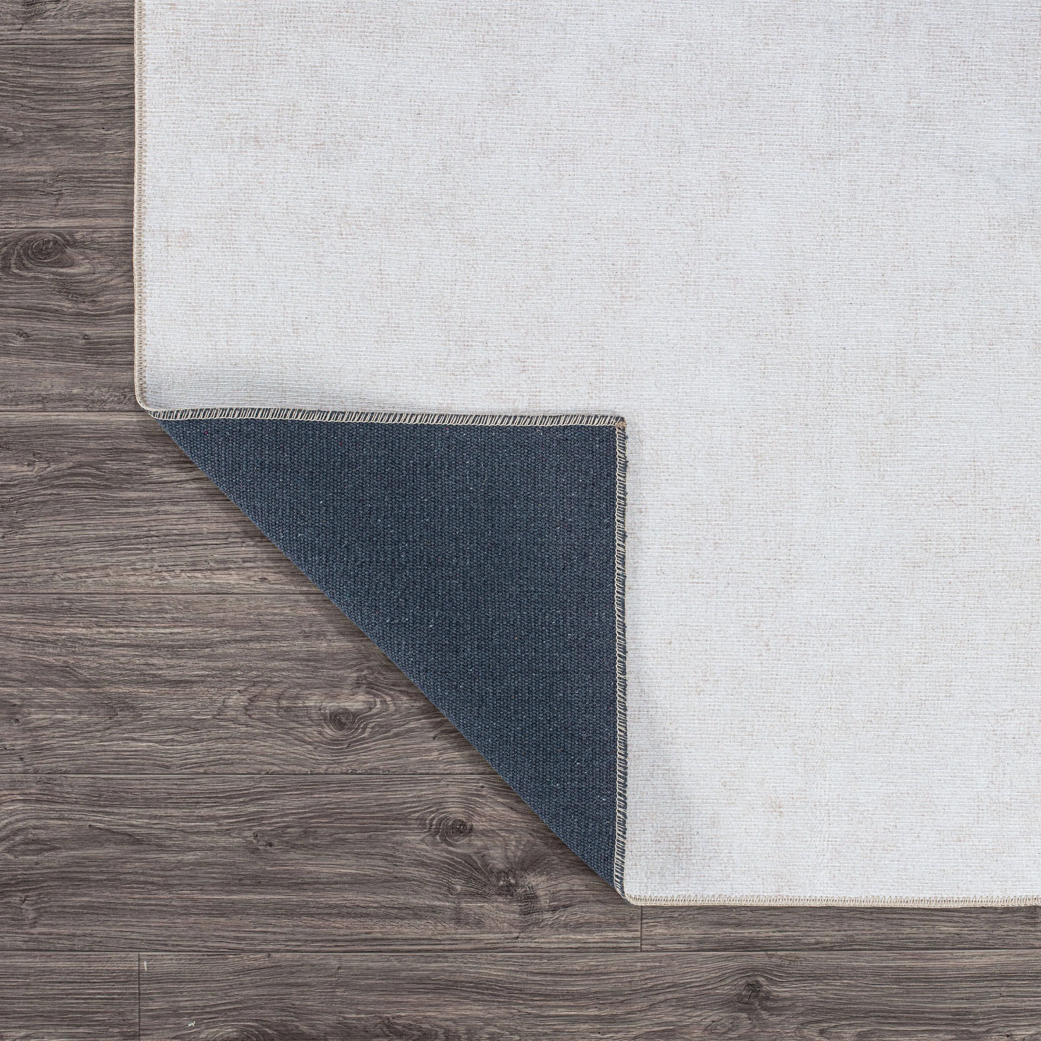 Contemporary Solid Machine Washable Area Rug