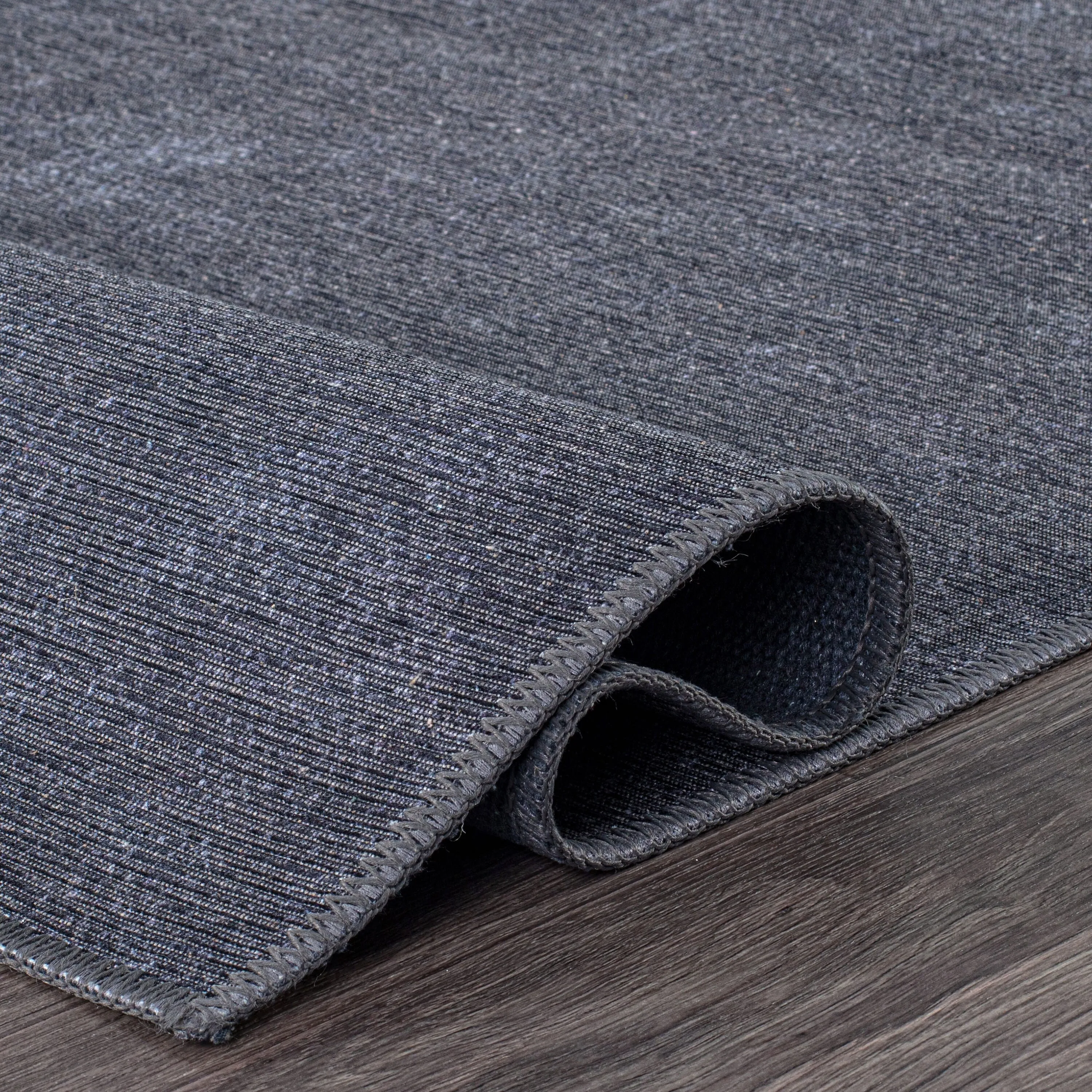 Contemporary Solid Machine Washable Area Rug