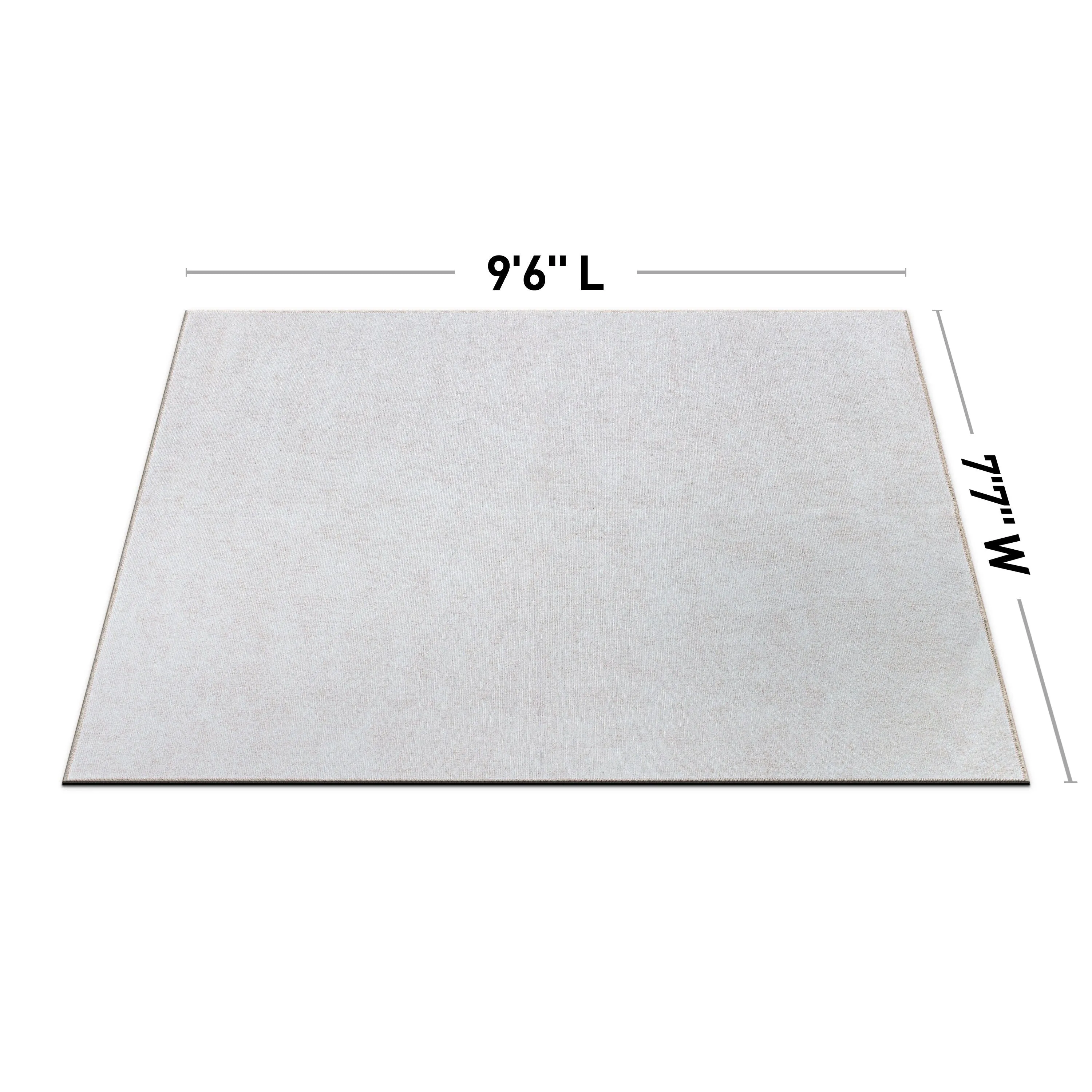 Contemporary Solid Machine Washable Area Rug