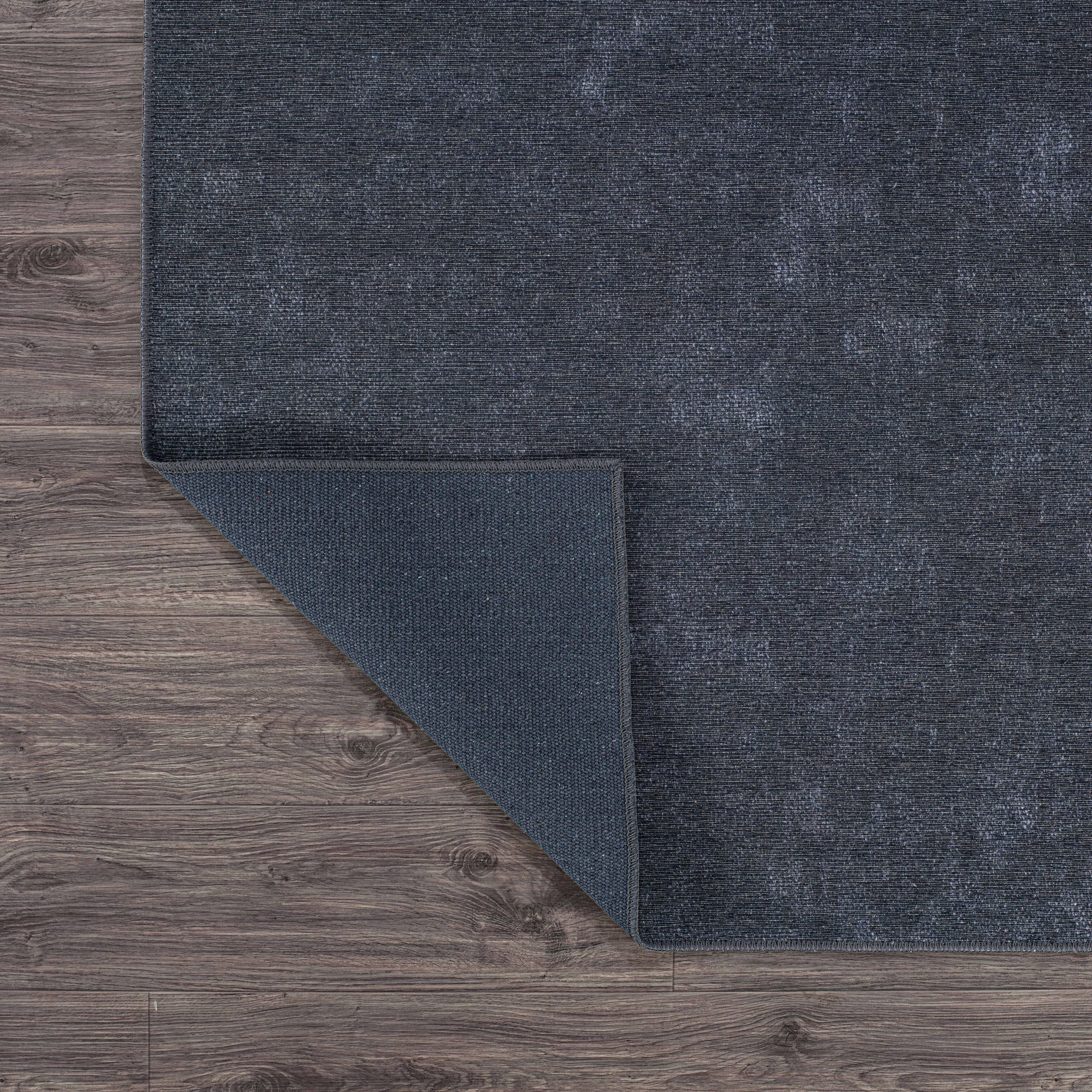 Contemporary Solid Machine Washable Area Rug