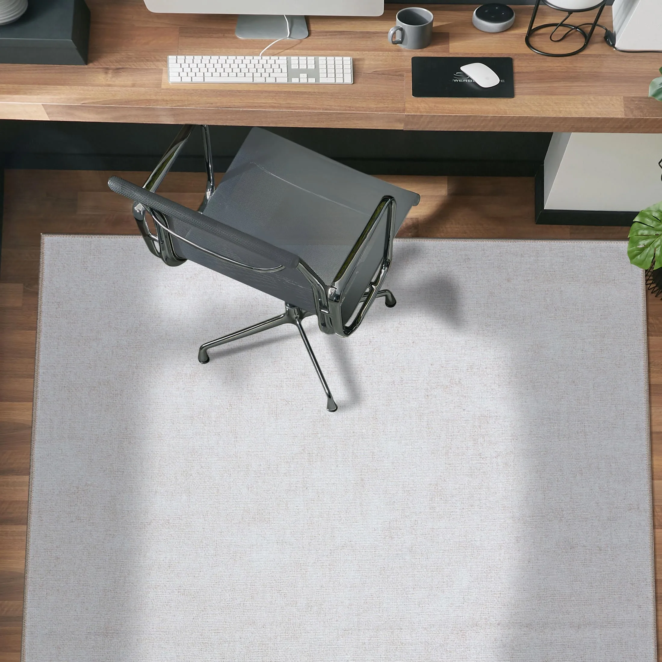 Contemporary Solid Machine Washable Area Rug