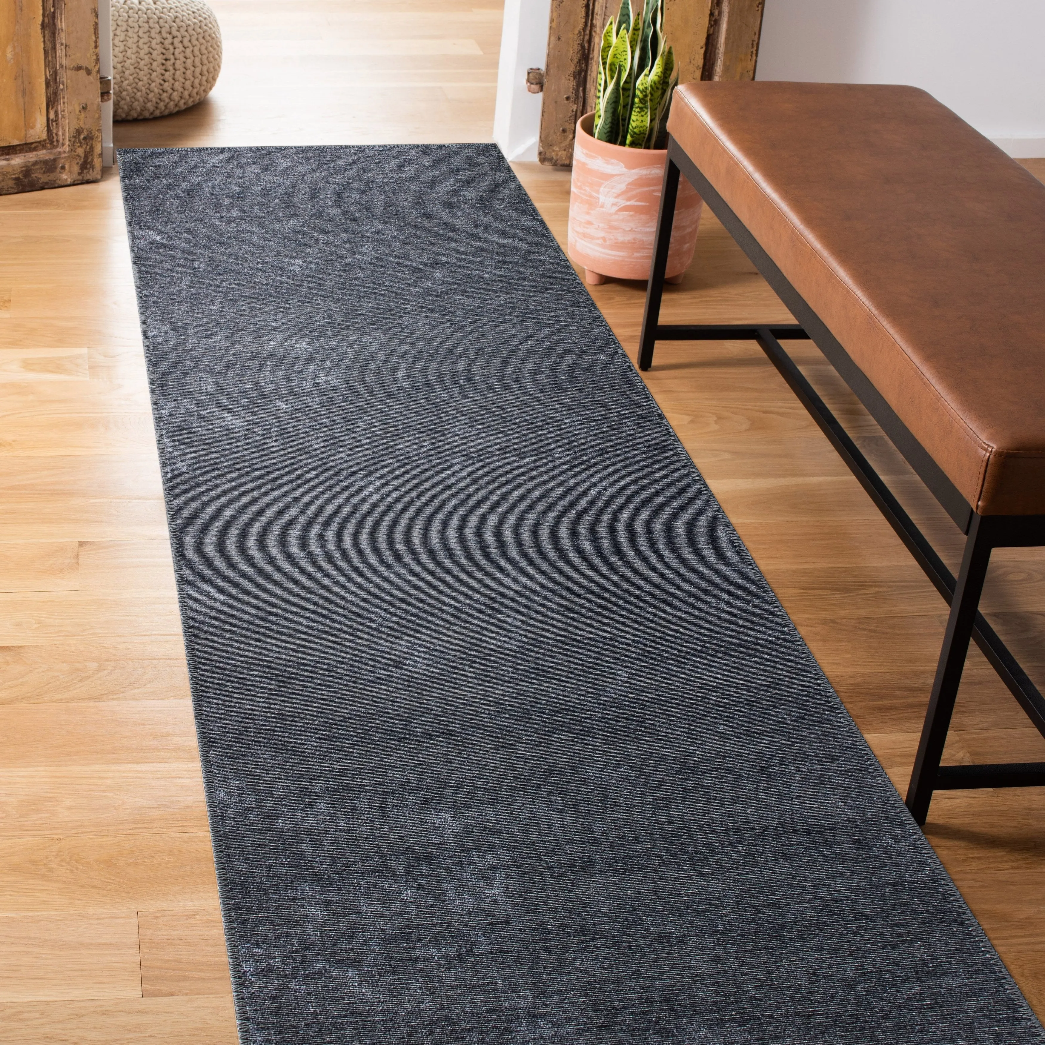 Contemporary Solid Machine Washable Area Rug