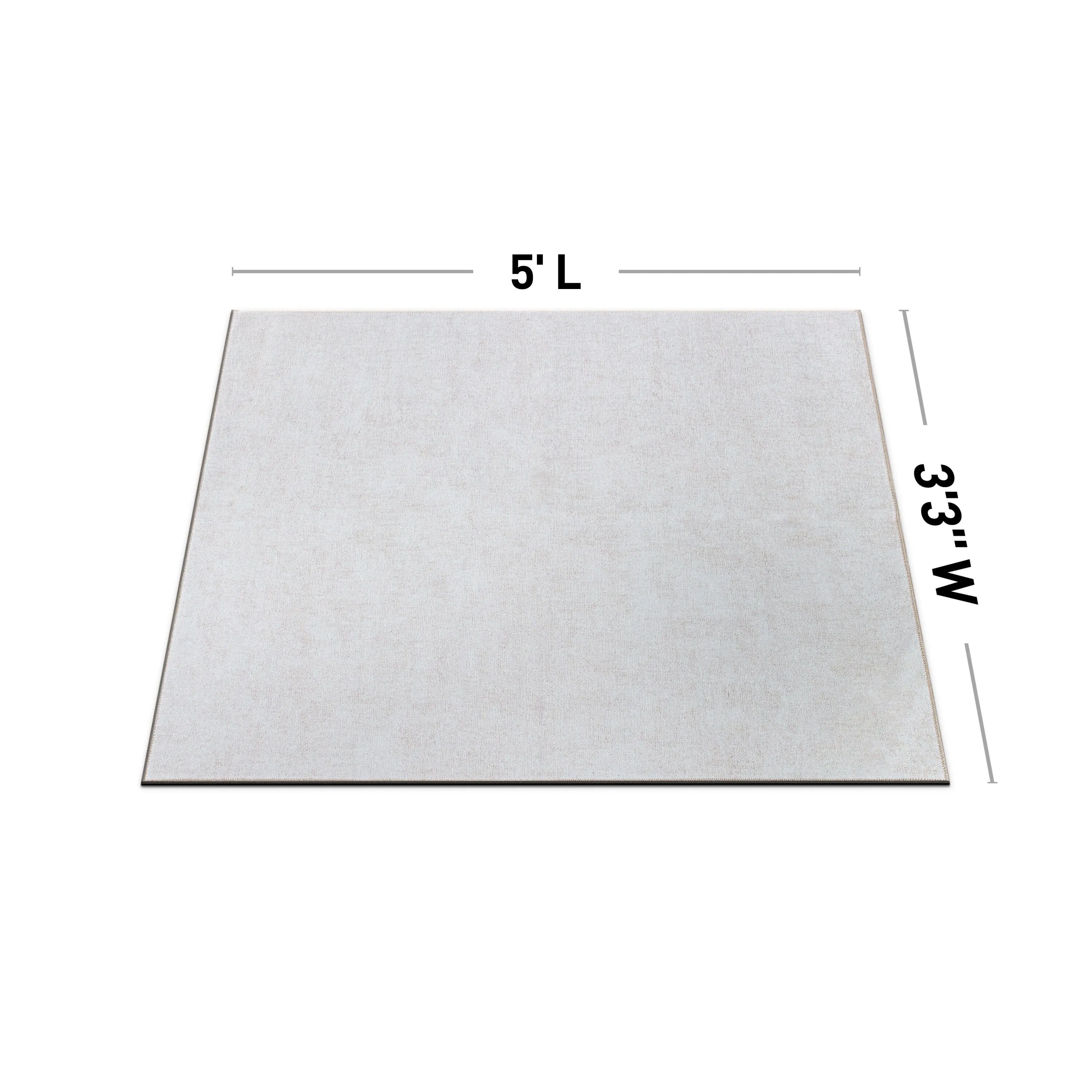 Contemporary Solid Machine Washable Area Rug