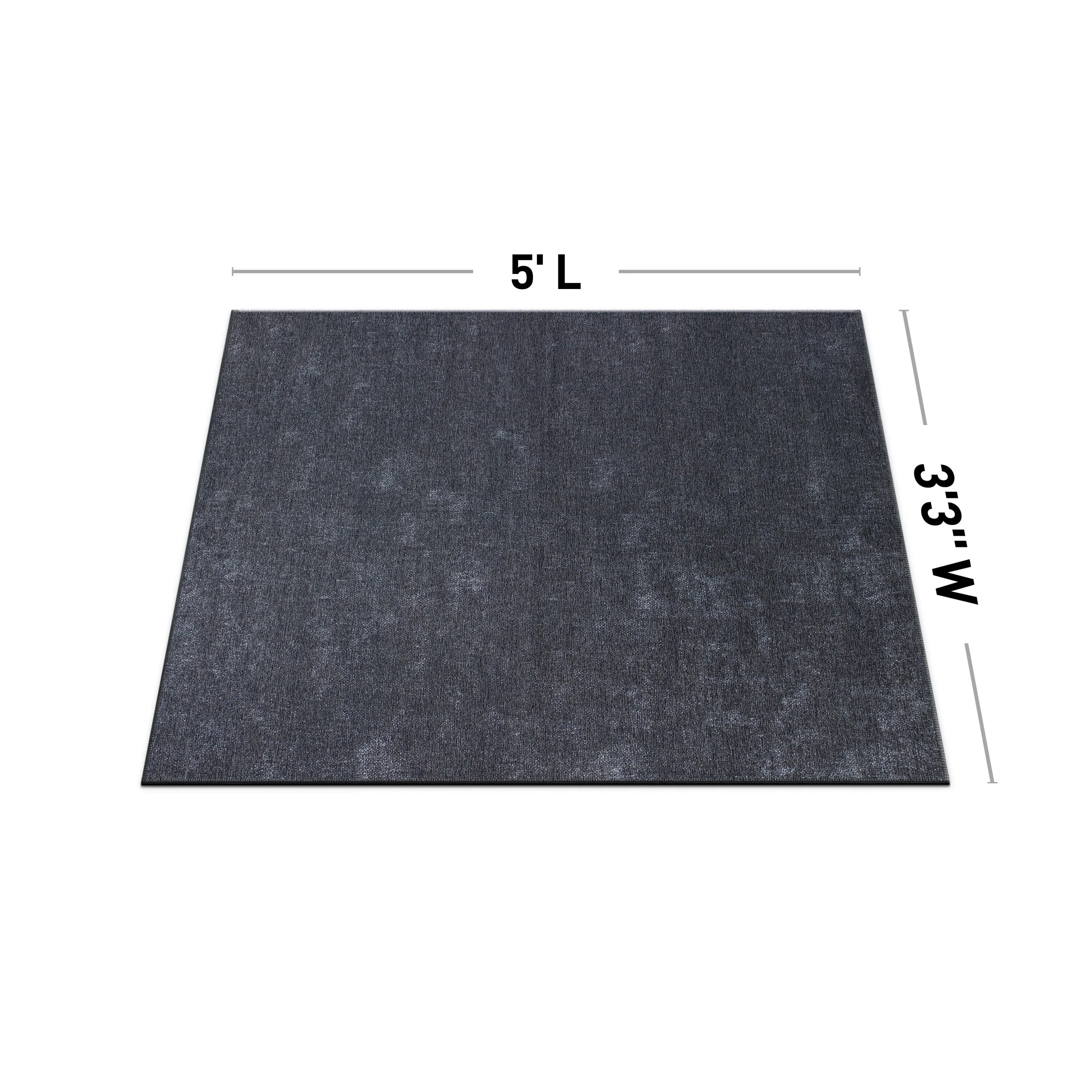 Contemporary Solid Machine Washable Area Rug