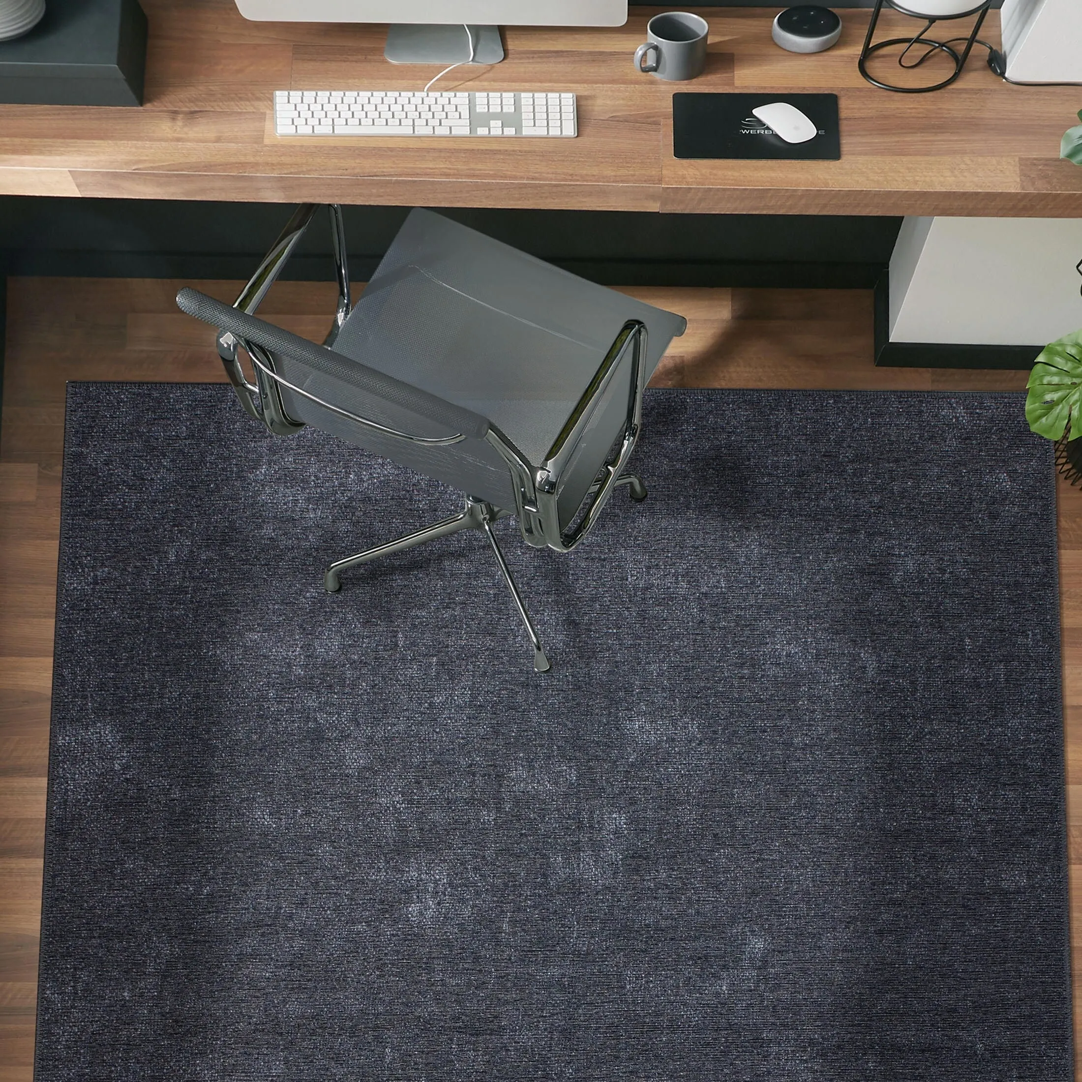 Contemporary Solid Machine Washable Area Rug