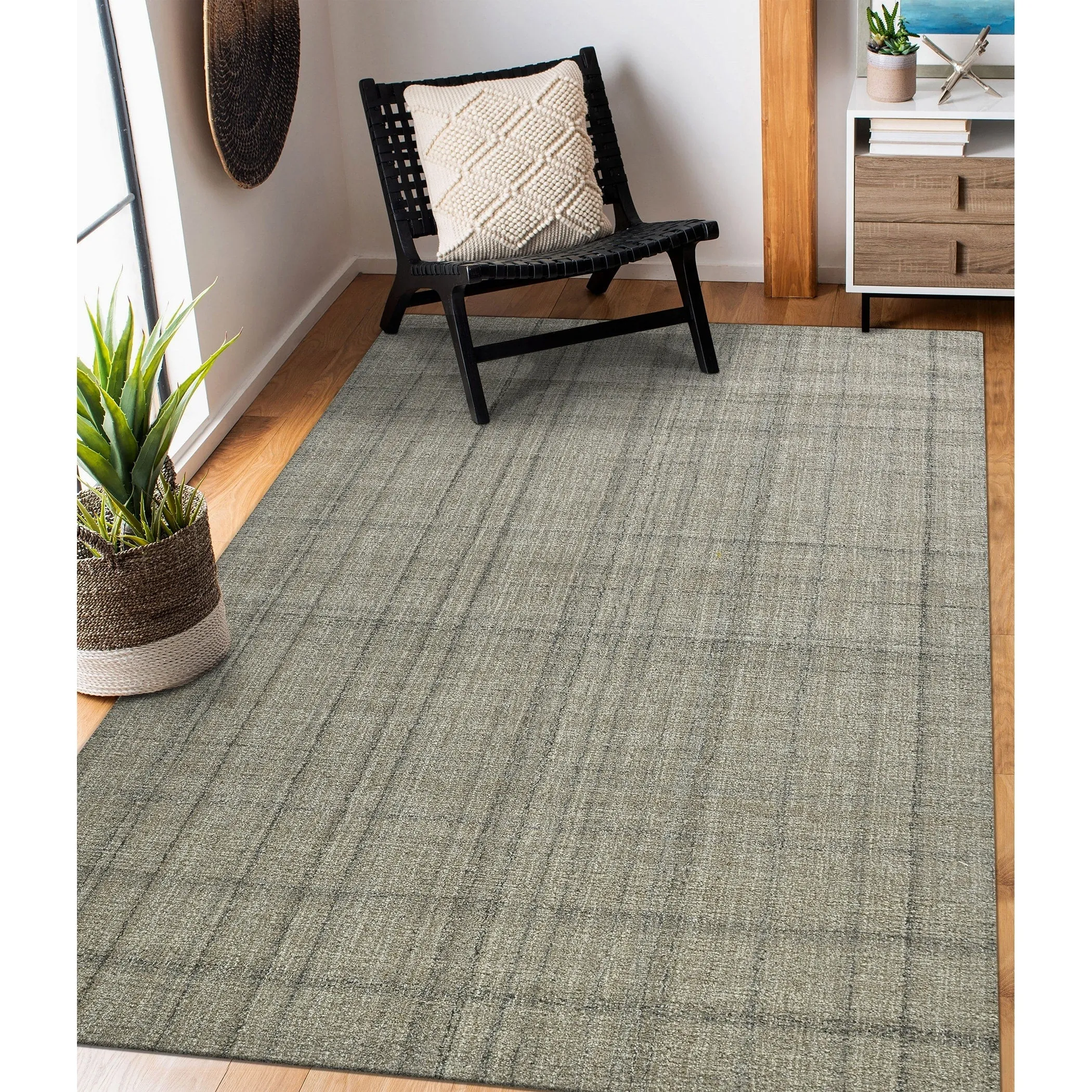 Copper Grove Clare Plaid Hand-Tufted Wool Area Rug