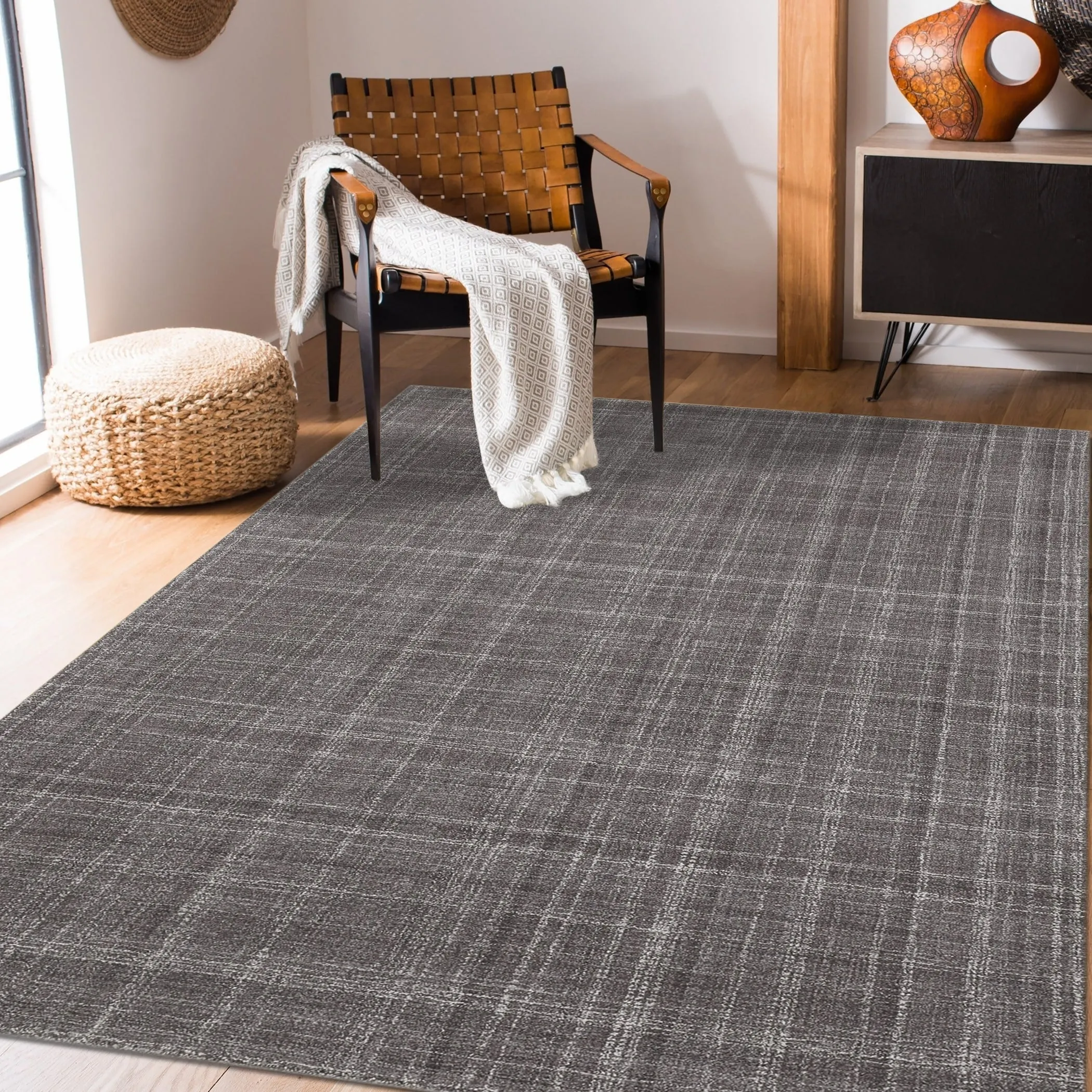 Copper Grove Clare Plaid Hand-Tufted Wool Area Rug
