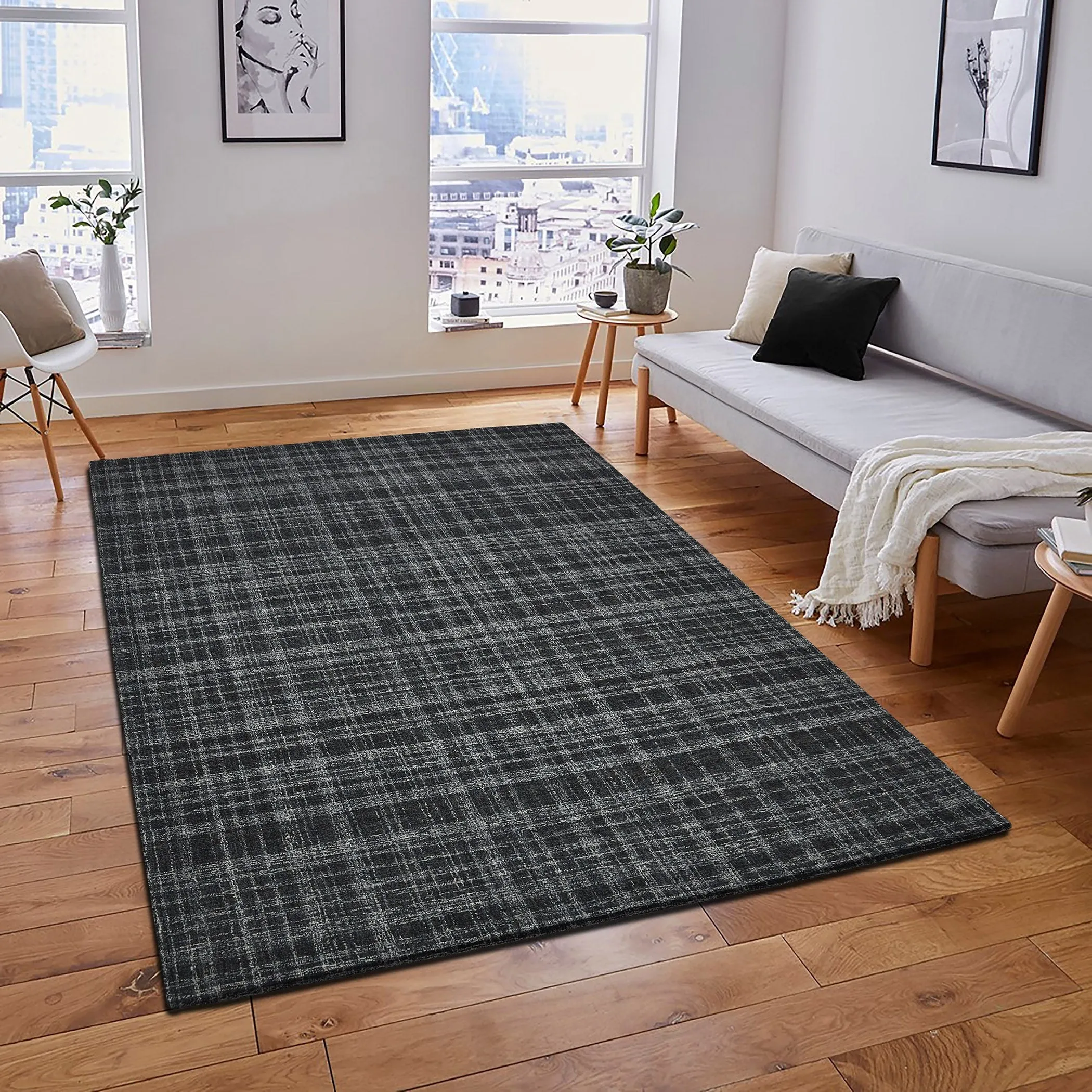 Copper Grove Clare Plaid Hand-Tufted Wool Area Rug