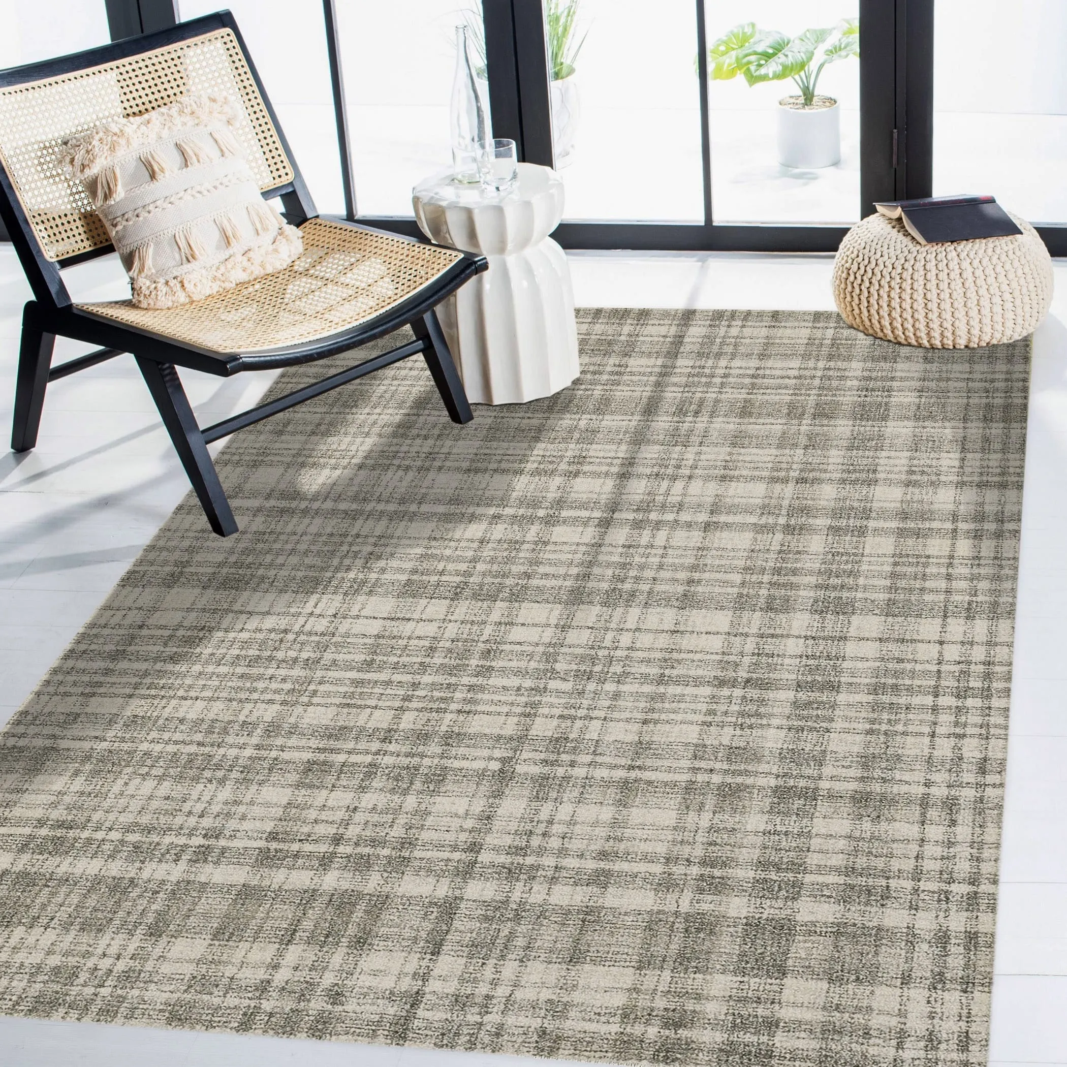 Copper Grove Clare Plaid Hand-Tufted Wool Area Rug