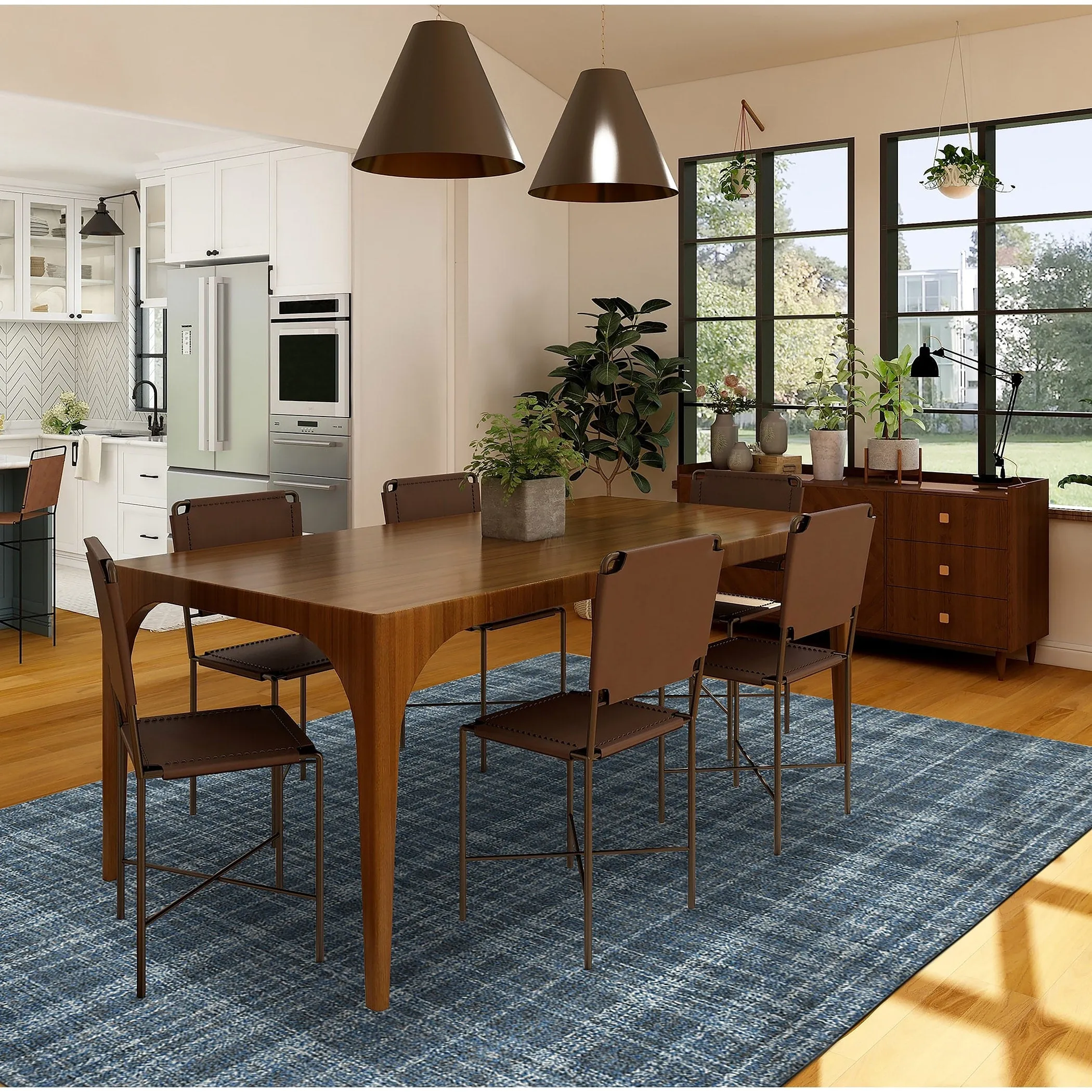 Copper Grove Clare Plaid Hand-Tufted Wool Area Rug