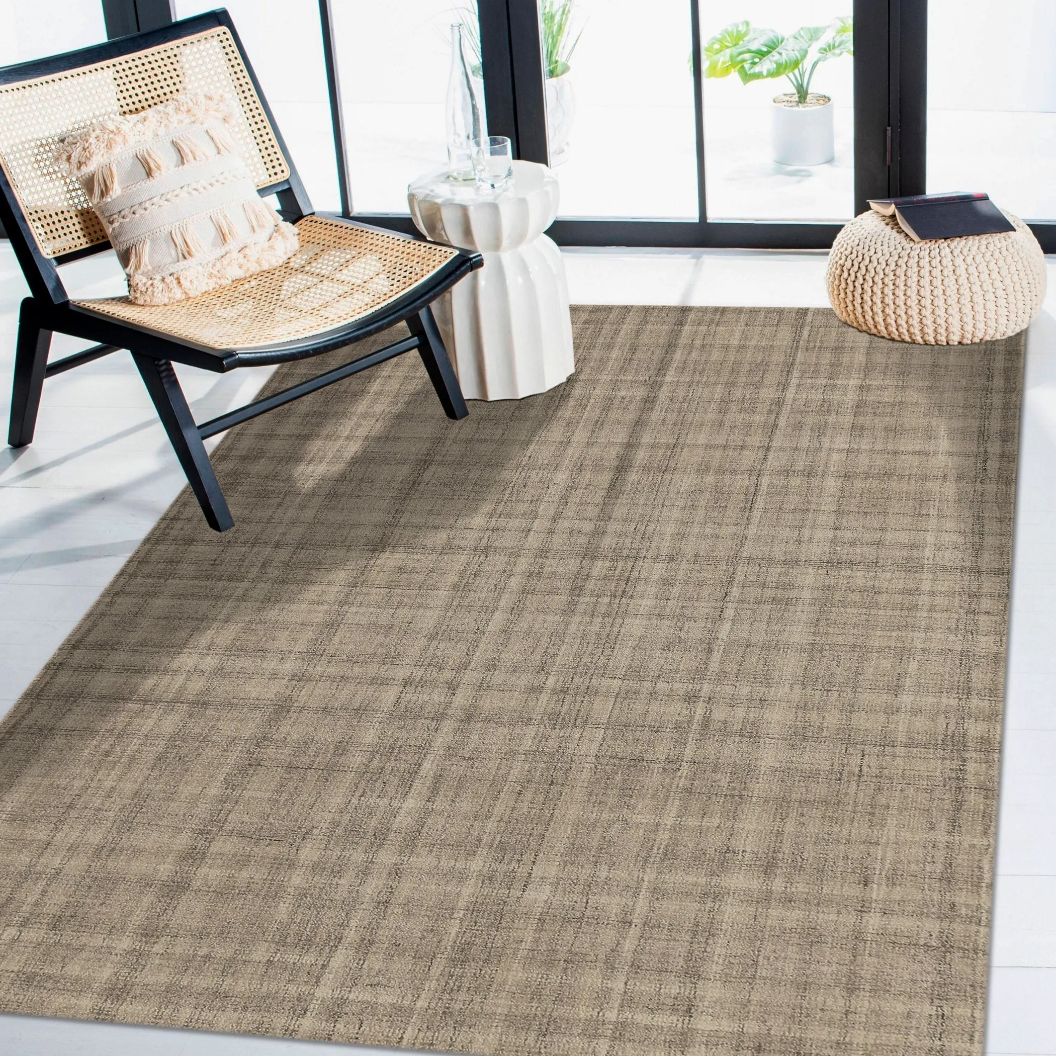 Copper Grove Clare Plaid Hand-Tufted Wool Area Rug