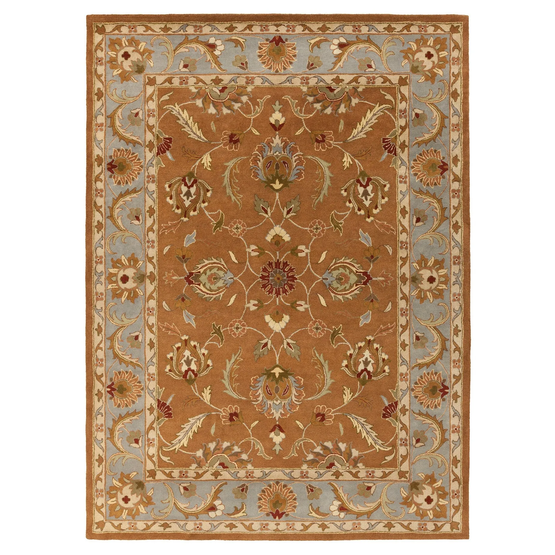 Copper Grove Karelini Hand-tufted Bordered Wool Area Rug(5' x 8'