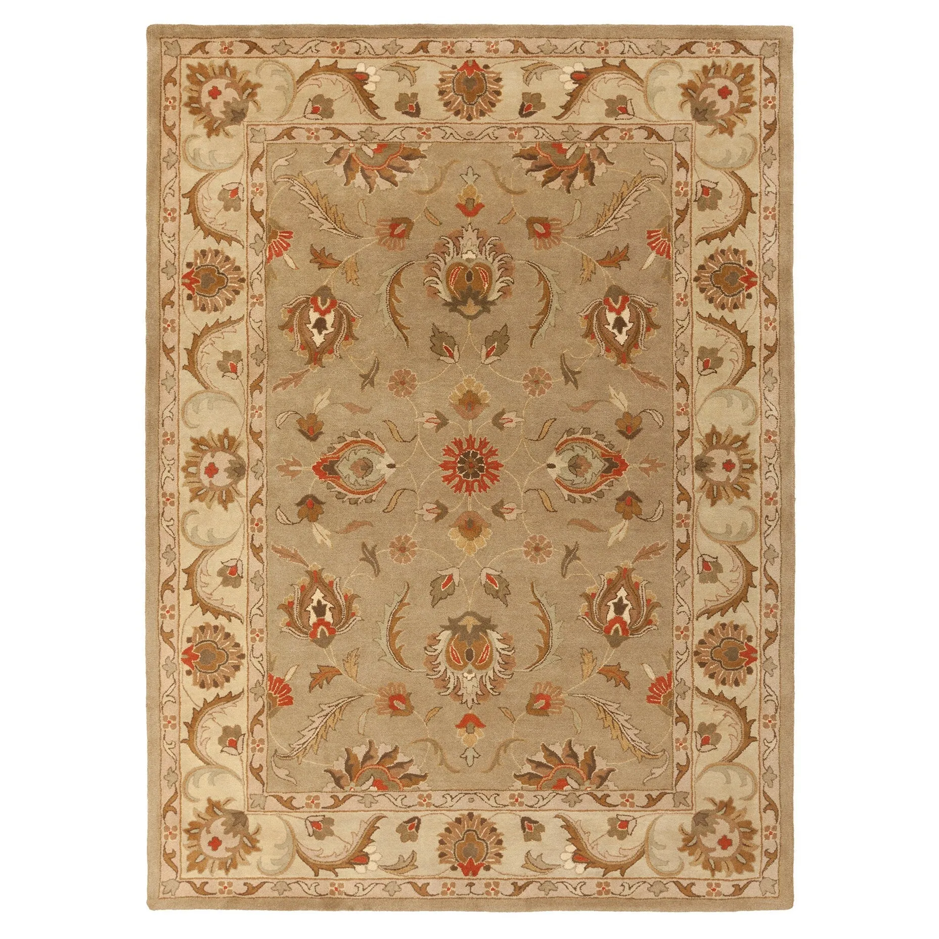 Copper Grove Karelini Hand-tufted Bordered Wool Area Rug(5' x 8'