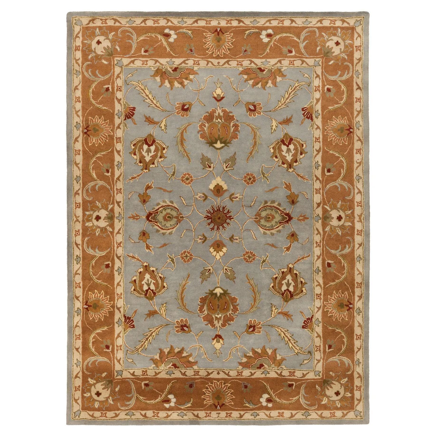 Copper Grove Karelini Hand-tufted Bordered Wool Area Rug(5' x 8'