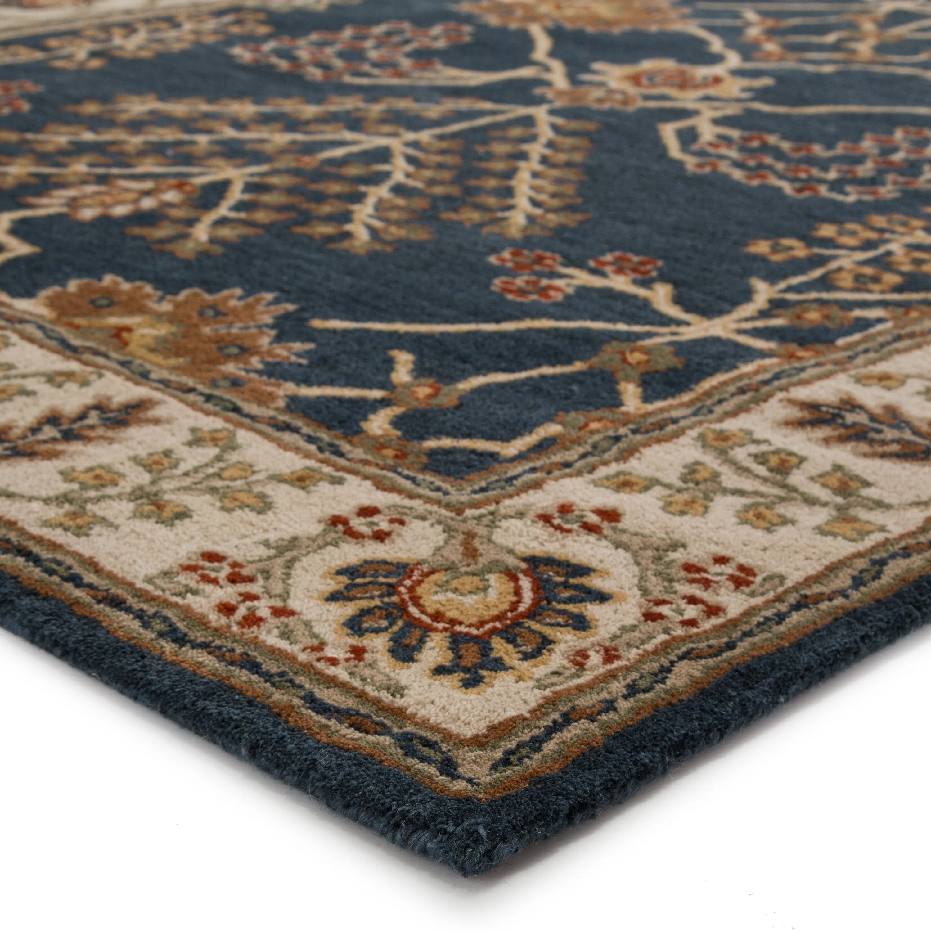 Copper Grove Kesagami Handmade Floral Grey/ Beige area Rug