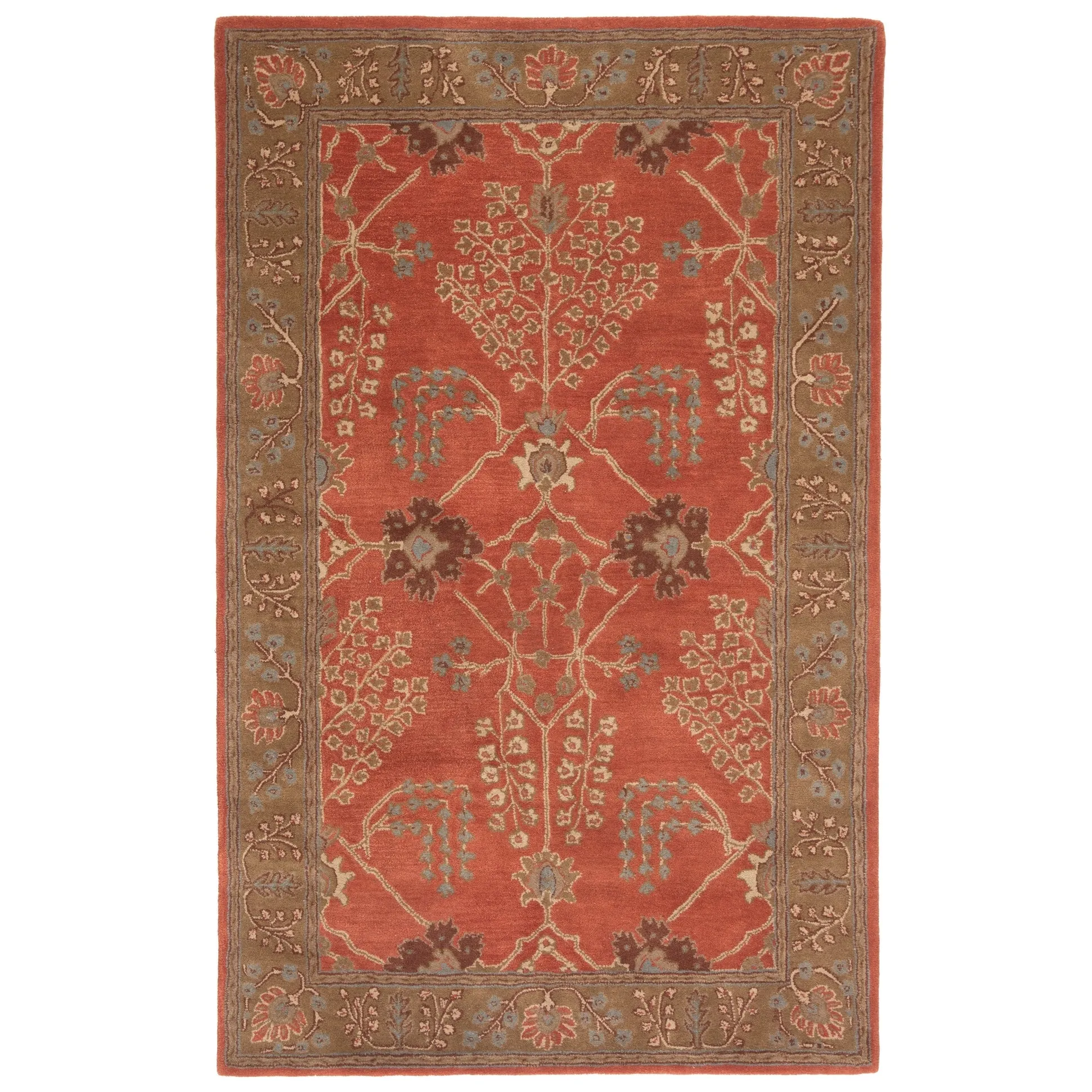Copper Grove Kesagami Handmade Floral Grey/ Beige area Rug