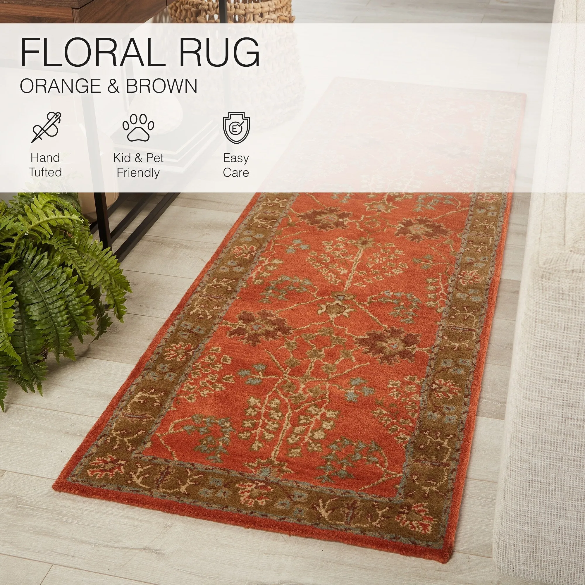 Copper Grove Kesagami Handmade Floral Grey/ Beige area Rug