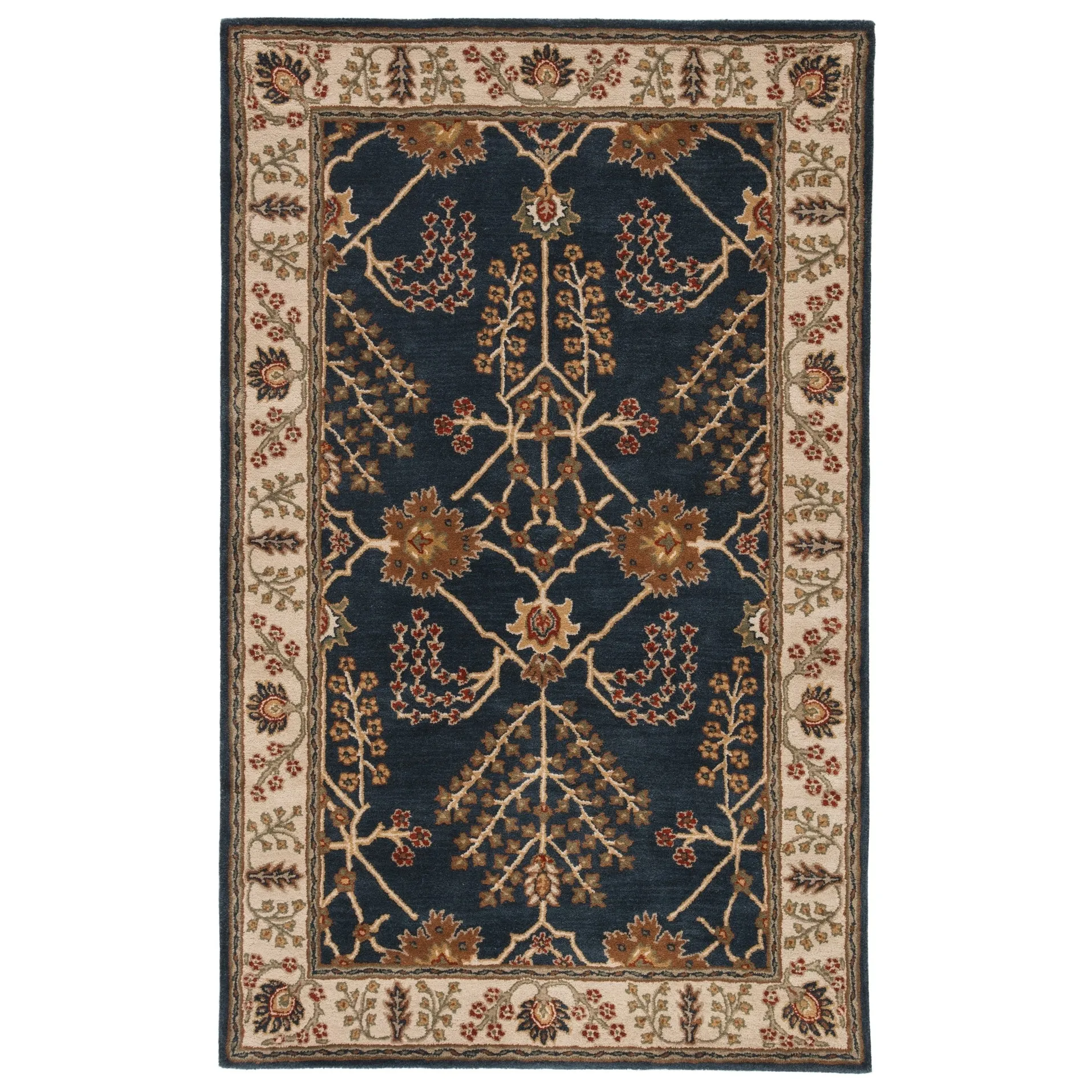 Copper Grove Kesagami Handmade Floral Grey/ Beige area Rug