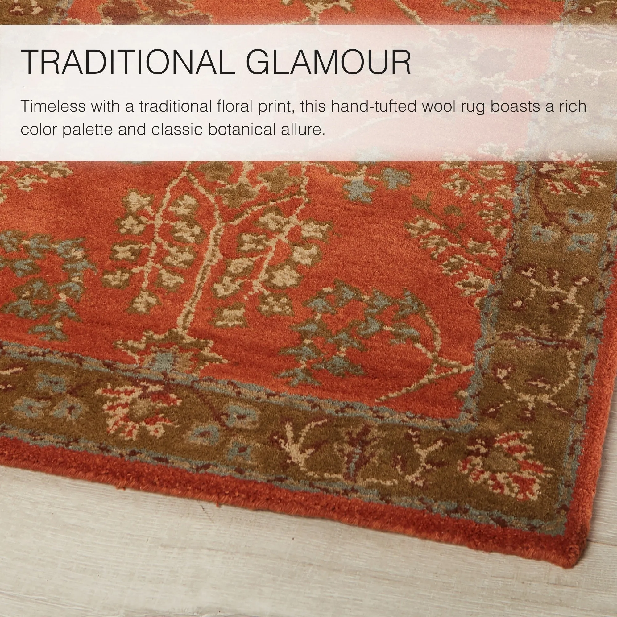 Copper Grove Kesagami Handmade Floral Grey/ Beige area Rug