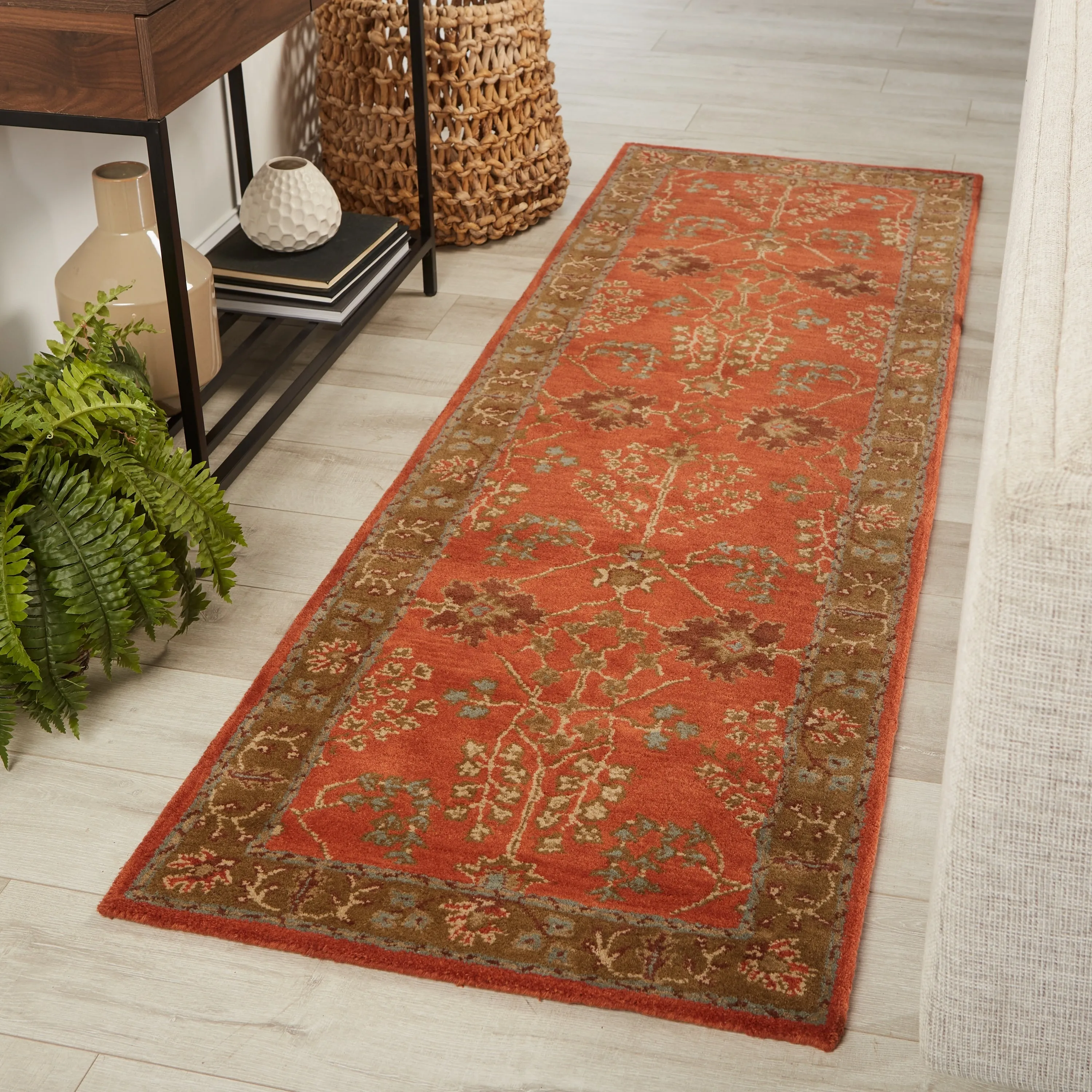 Copper Grove Kesagami Handmade Floral Grey/ Beige area Rug