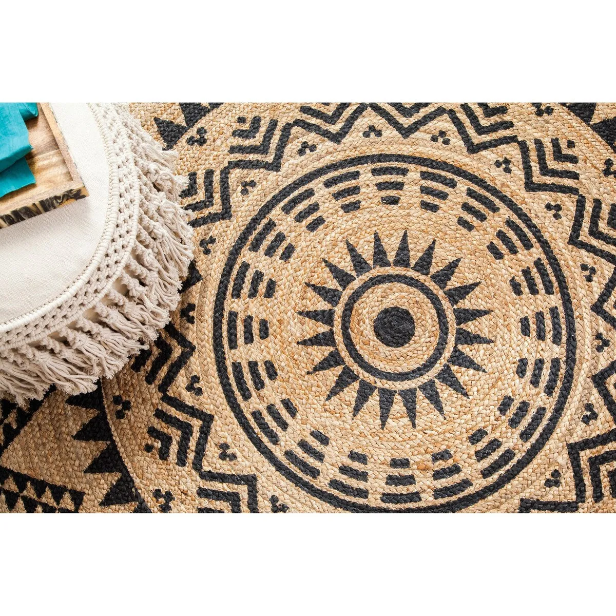 Cortez Tribal Round Area Rug