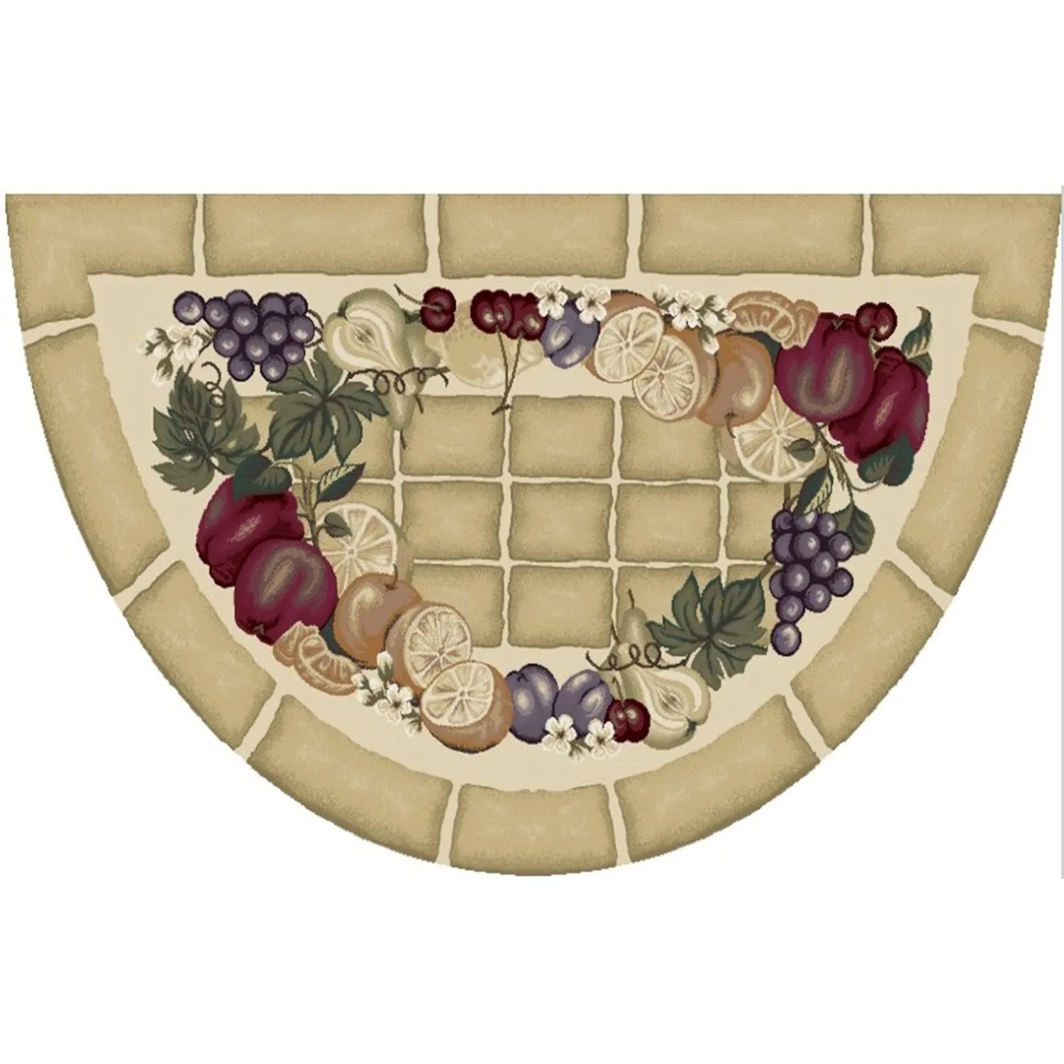 Cozy Cabin Fruitful Harvest Nylon Washable Accent Rug
