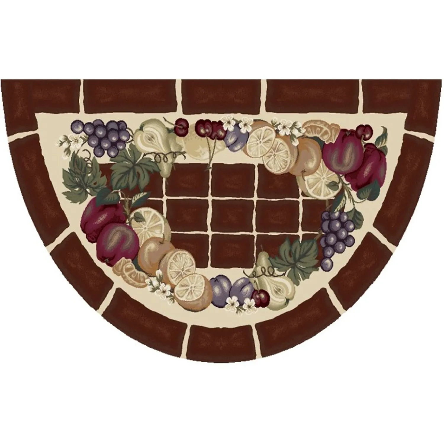 Cozy Cabin Fruitful Harvest Nylon Washable Accent Rug