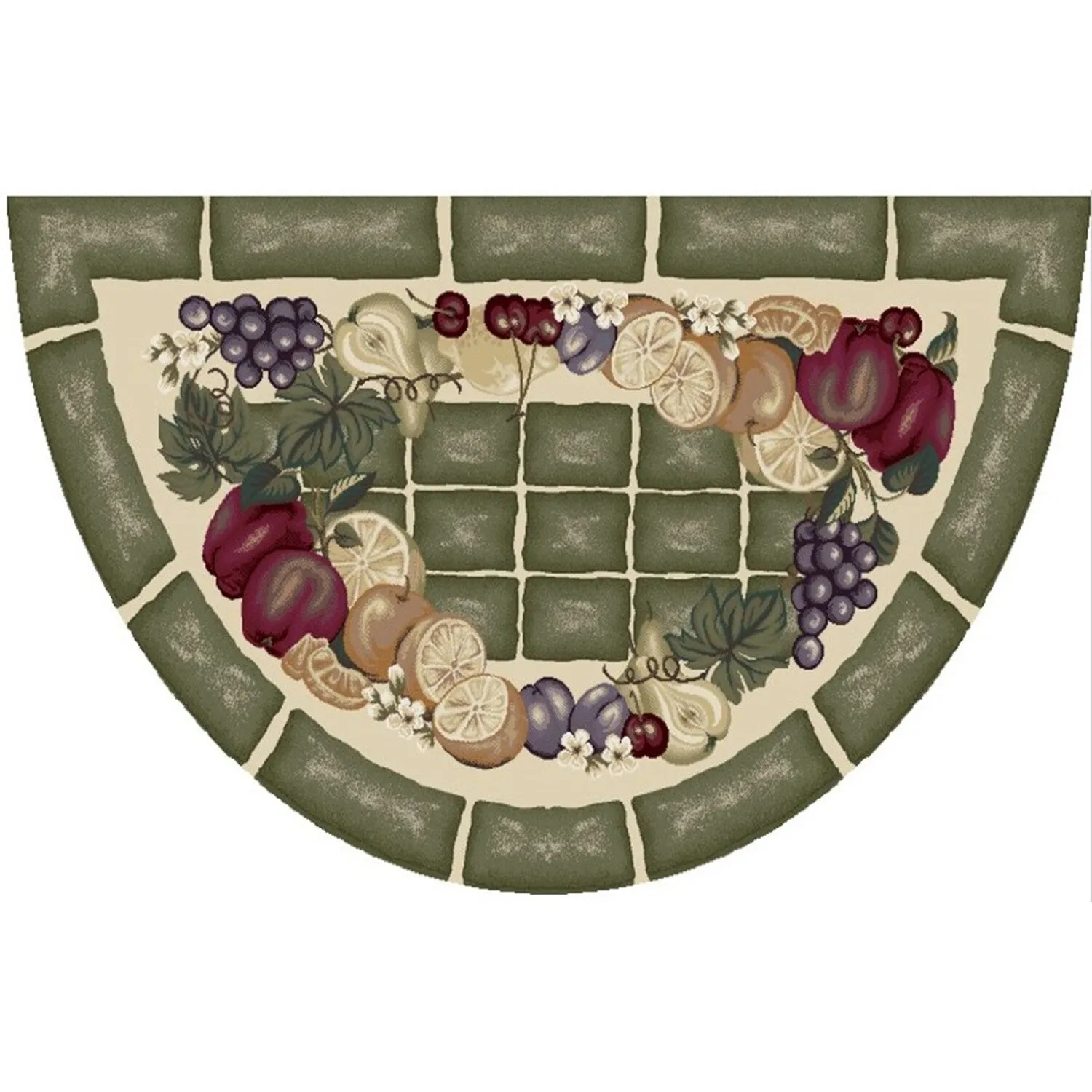 Cozy Cabin Fruitful Harvest Nylon Washable Accent Rug