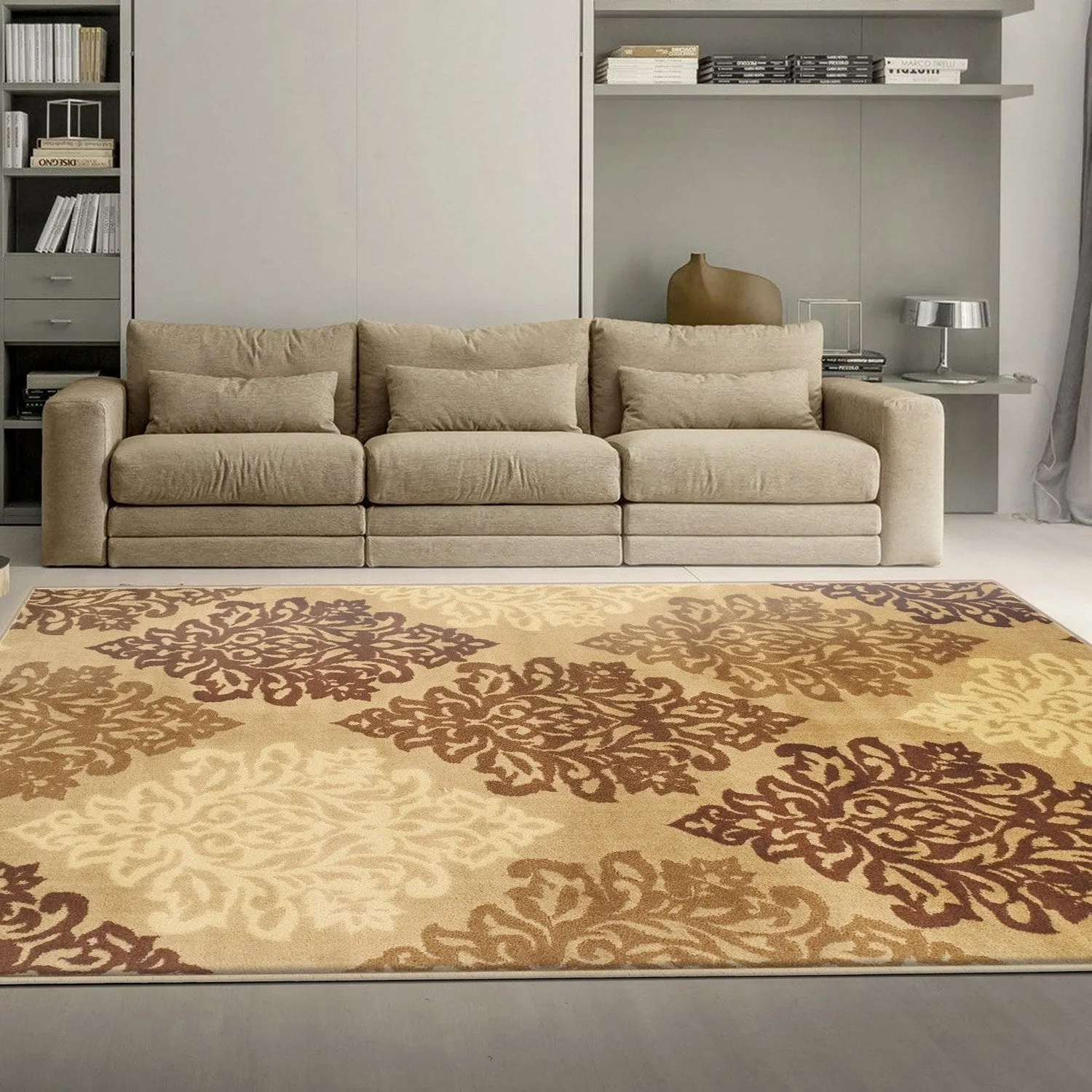 Danvers Traditional Damask Indoor Area Rug by Superior