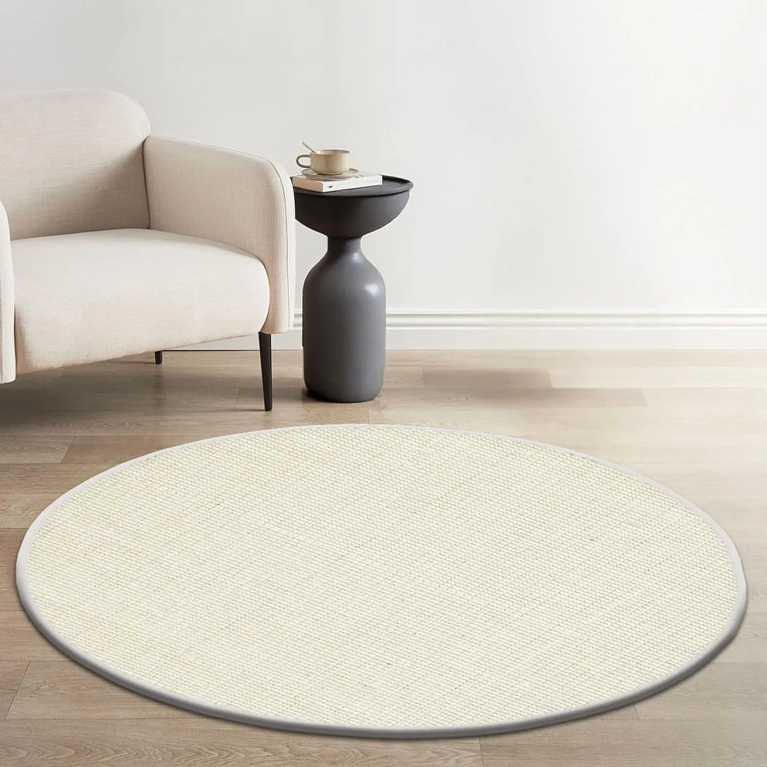 Delara Premium Handwoven Natural Fiber Area Rug. 60% Wool 40% Jute excellent choice in high-traffic areas such as Living rooms
