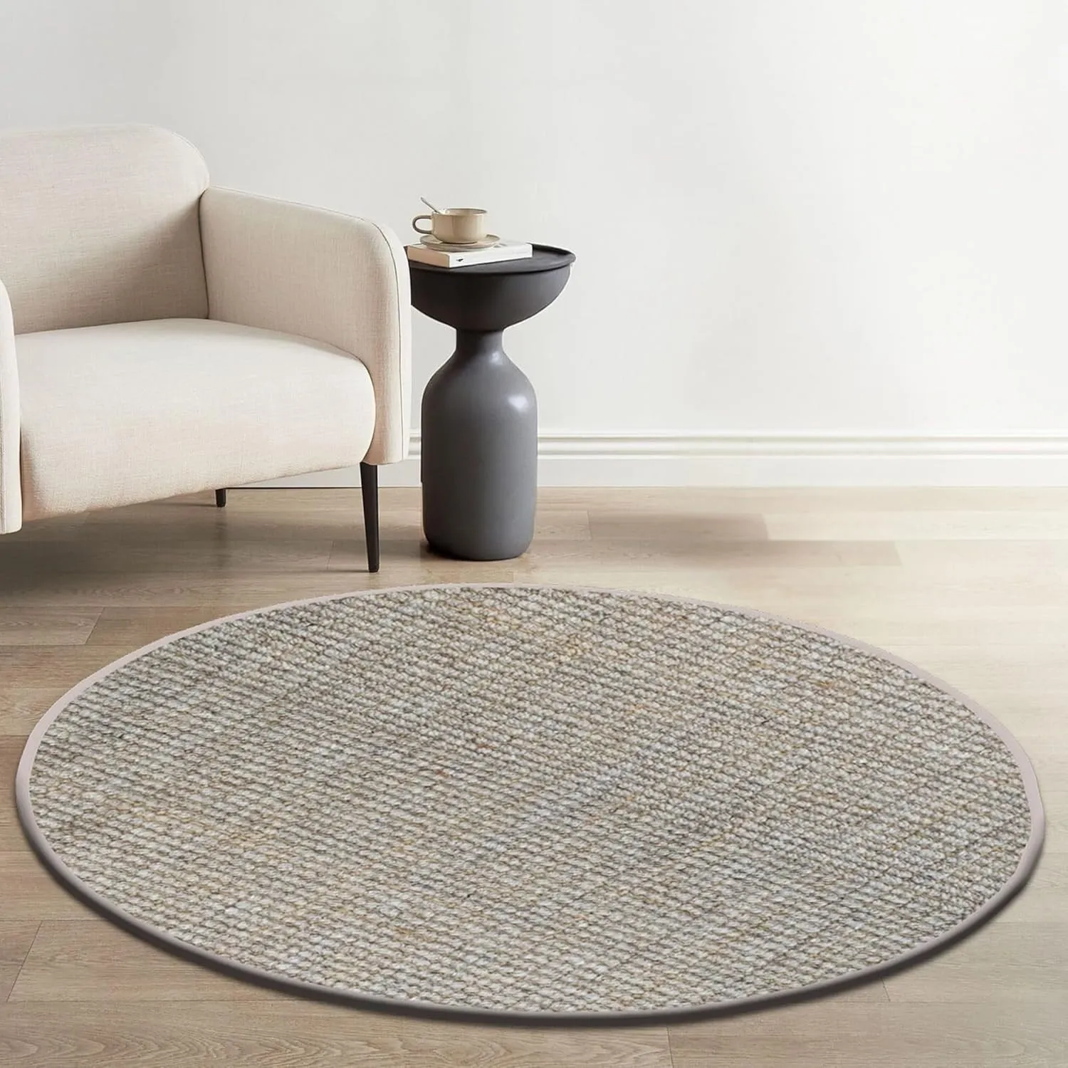 Delara Premium Handwoven Natural Fiber Area Rug. 60% Wool 40% Jute excellent choice in high-traffic areas such as Living rooms
