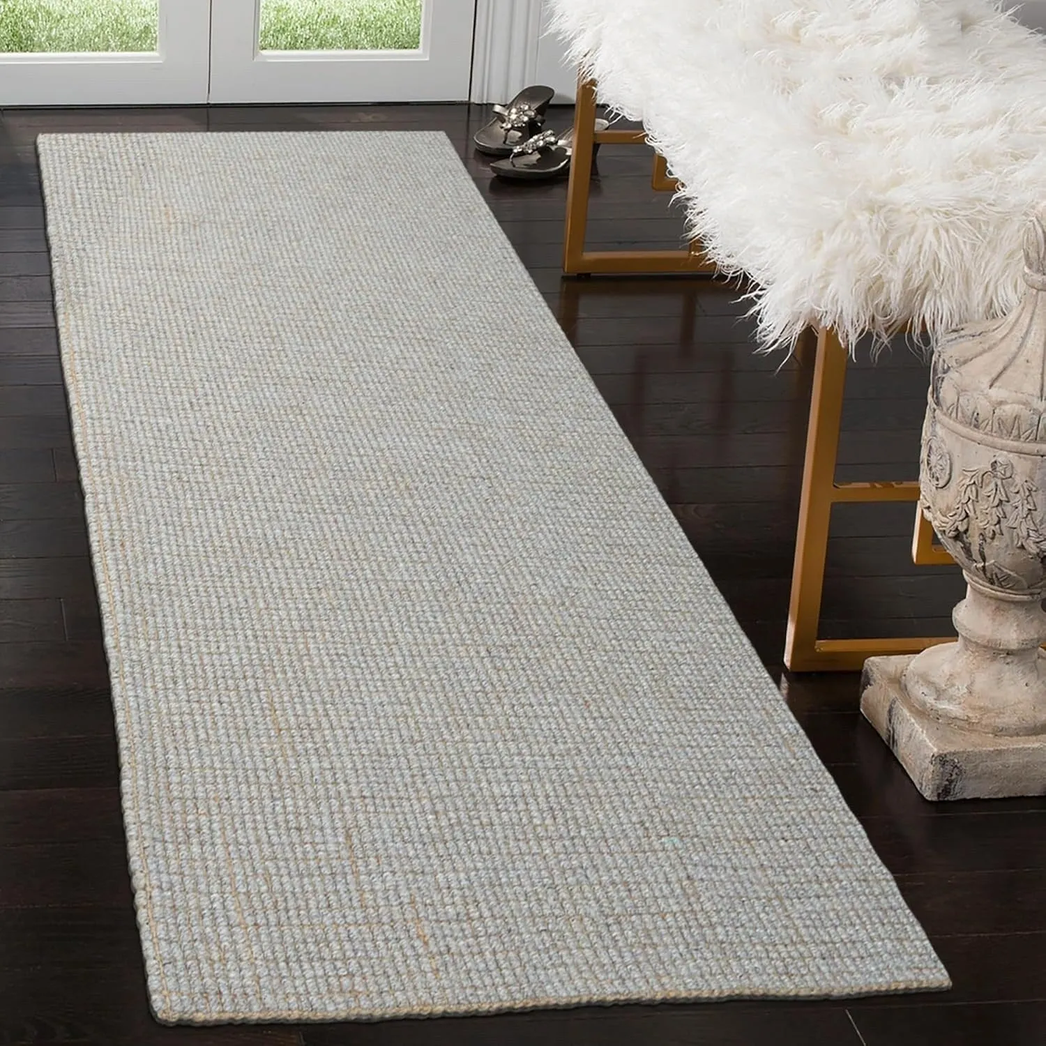 Delara Premium Handwoven Natural Fiber Area Rug. 60% Wool 40% Jute excellent choice in high-traffic areas such as Living rooms