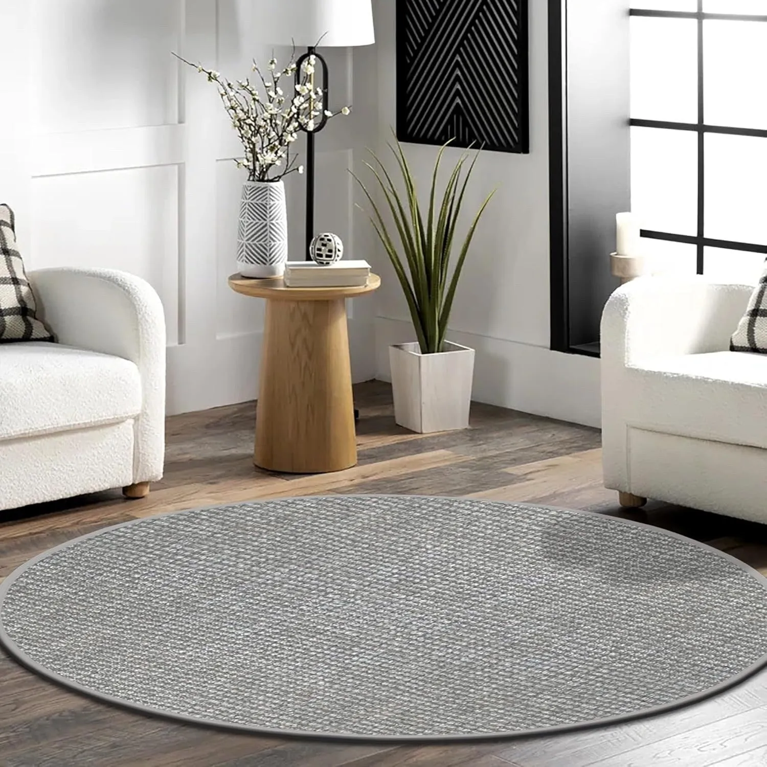Delara Premium Handwoven Natural Fiber Area Rug. 60% Wool 40% Jute excellent choice in high-traffic areas such as Living rooms