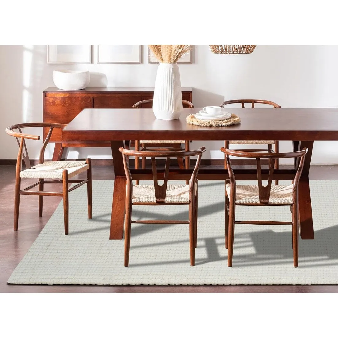 Delara Premium Handwoven Natural Fiber Area Rug. 60% Wool 40% Jute excellent choice in high-traffic areas such as Living rooms