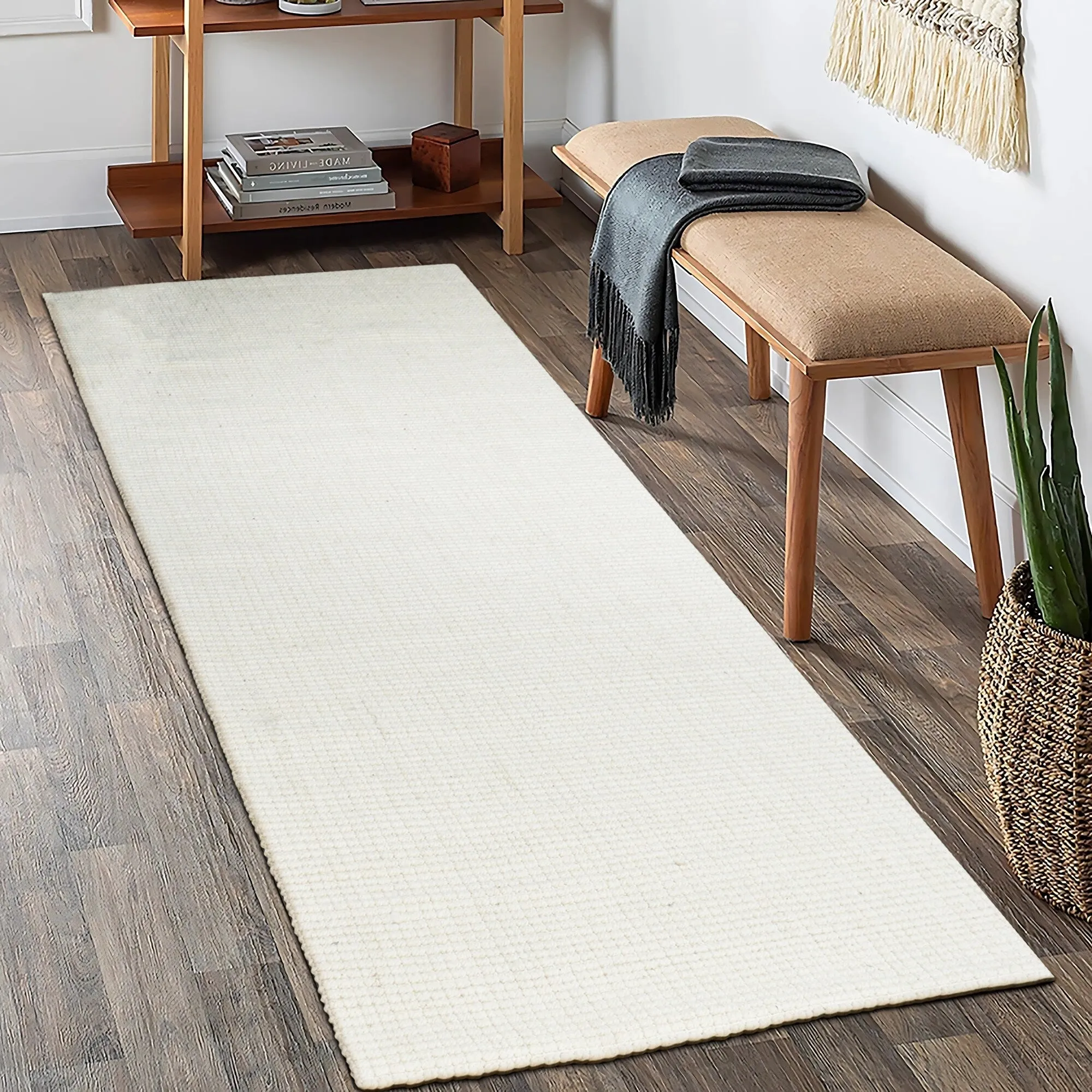 Delara Premium Handwoven Natural Fiber Area Rug. 60% Wool 40% Jute excellent choice in high-traffic areas such as Living rooms